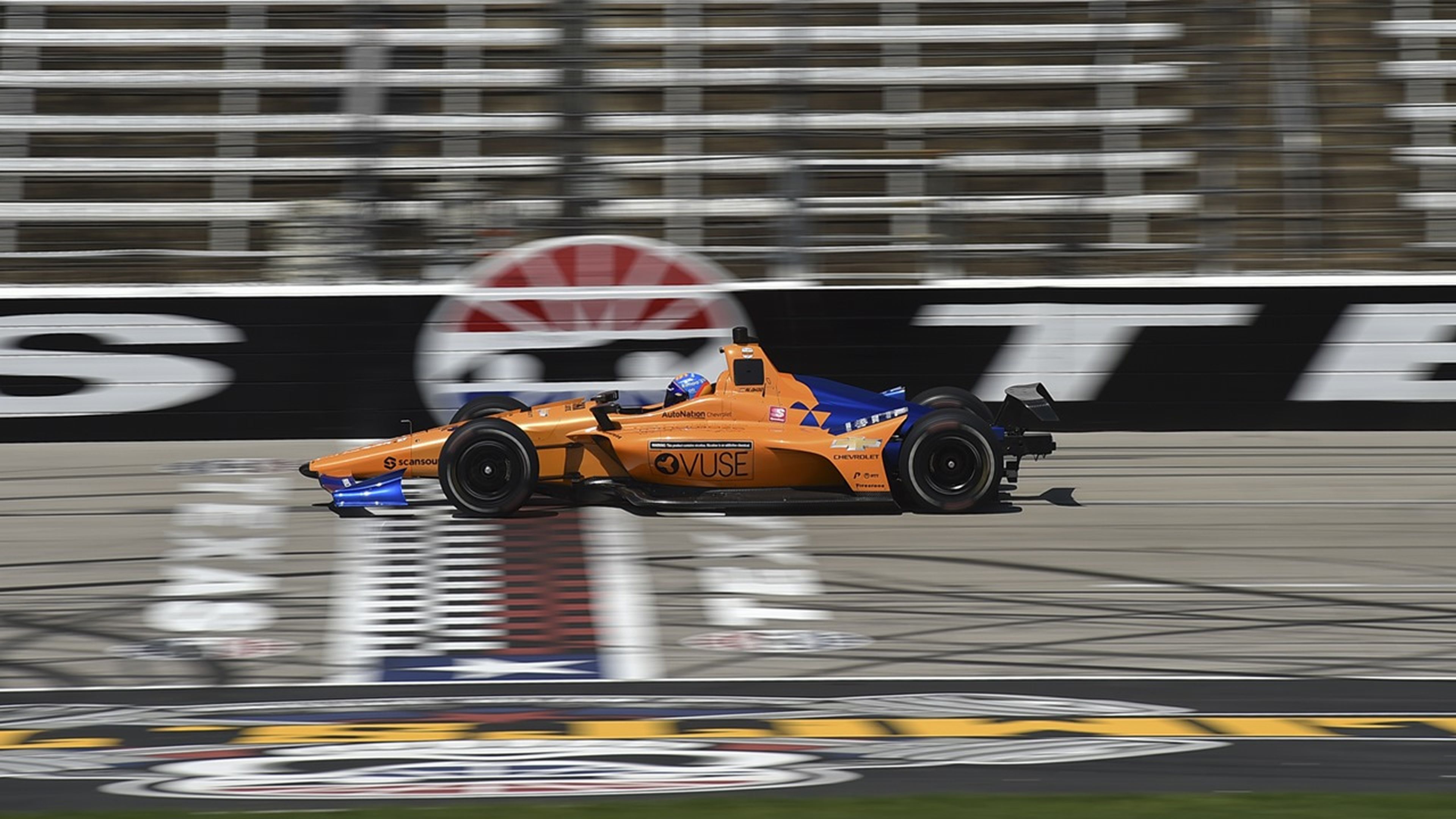 Fernando Alonso en su test Indycar en Texas