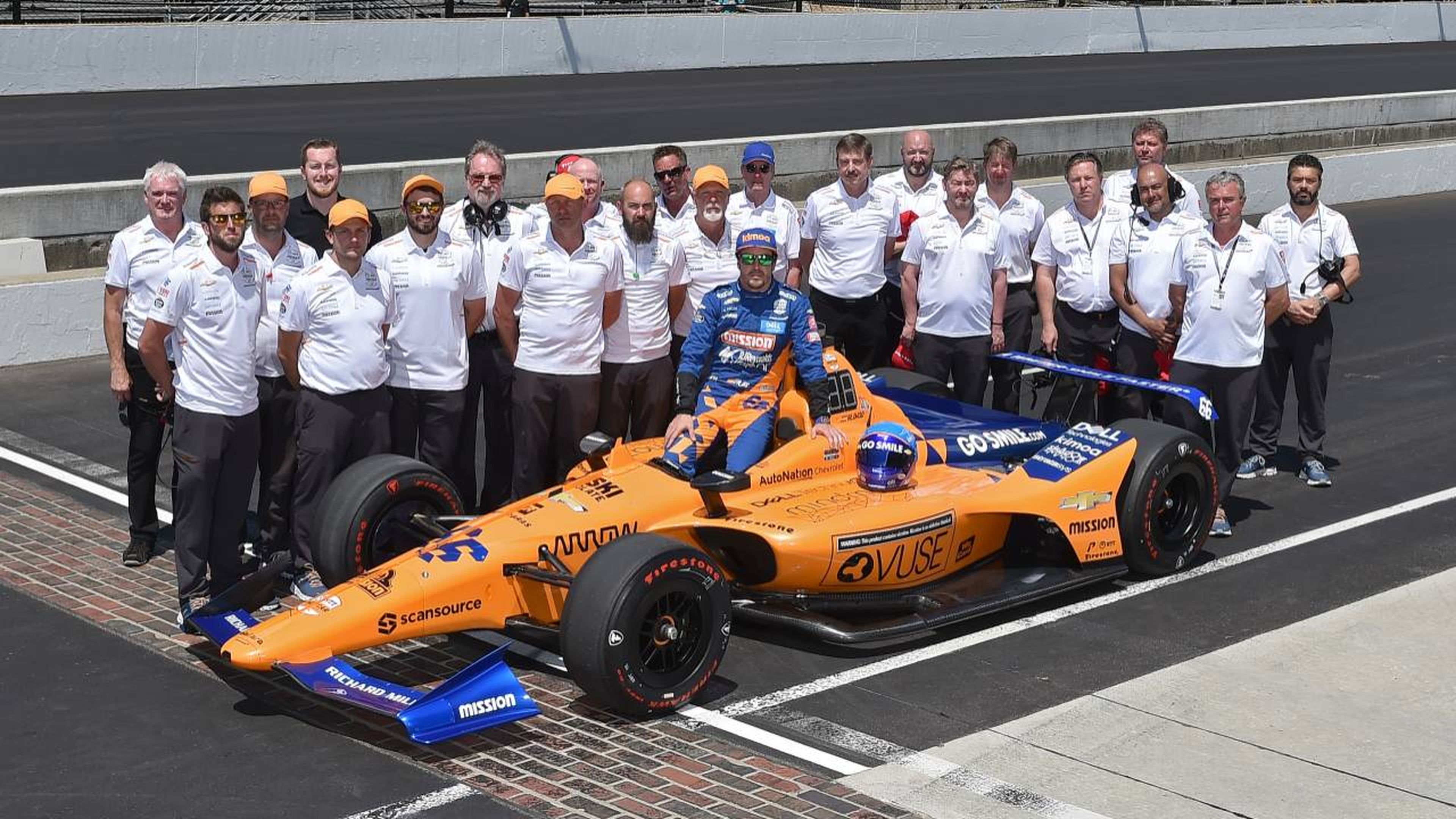 Equipo McLaren en la Indy 500