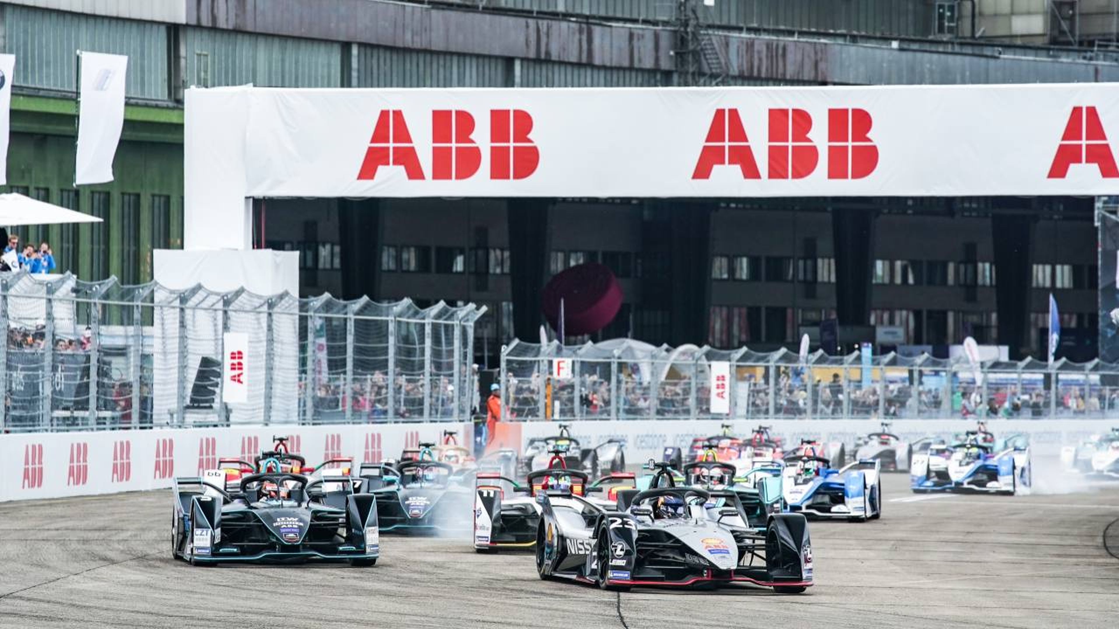 Salida de la carrera de Berlin de la Fórmula E