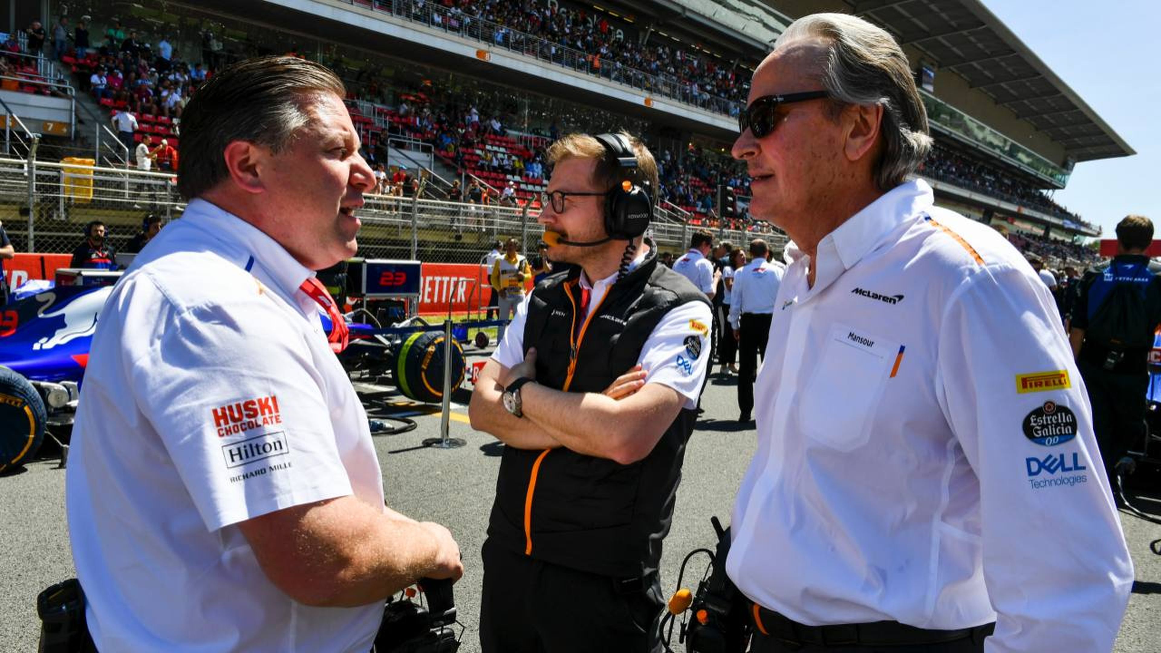 Andreas Seidl y los jefes de McLaren