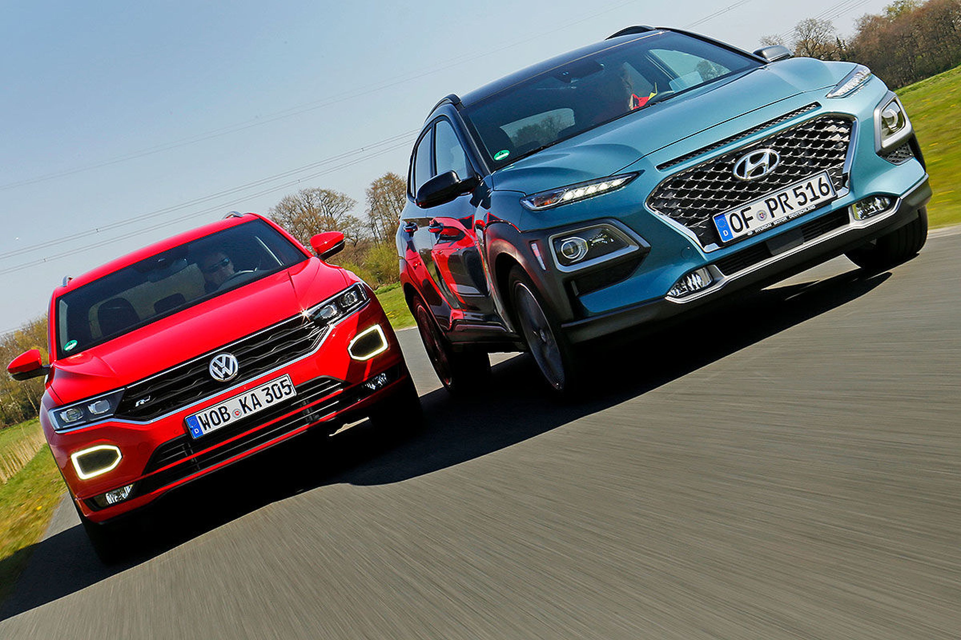 Comparativa: Volkswagen T-Roc vs Hyundai Kona