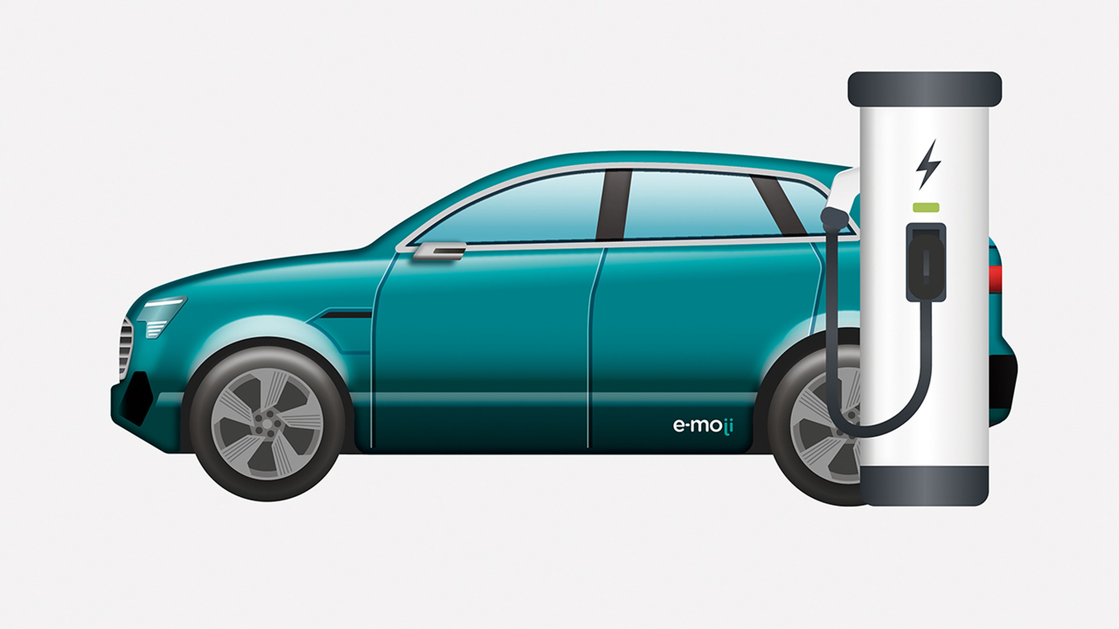 Audi emoji coche eléctrico lateral
