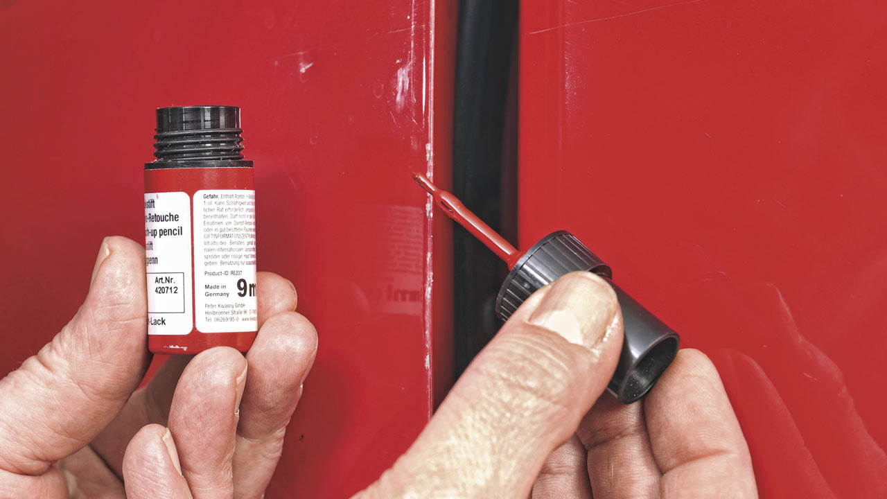 Rotulador de pintura para coche resistente al agua, para  reparación de arañazos, Rojo puro : Automotriz