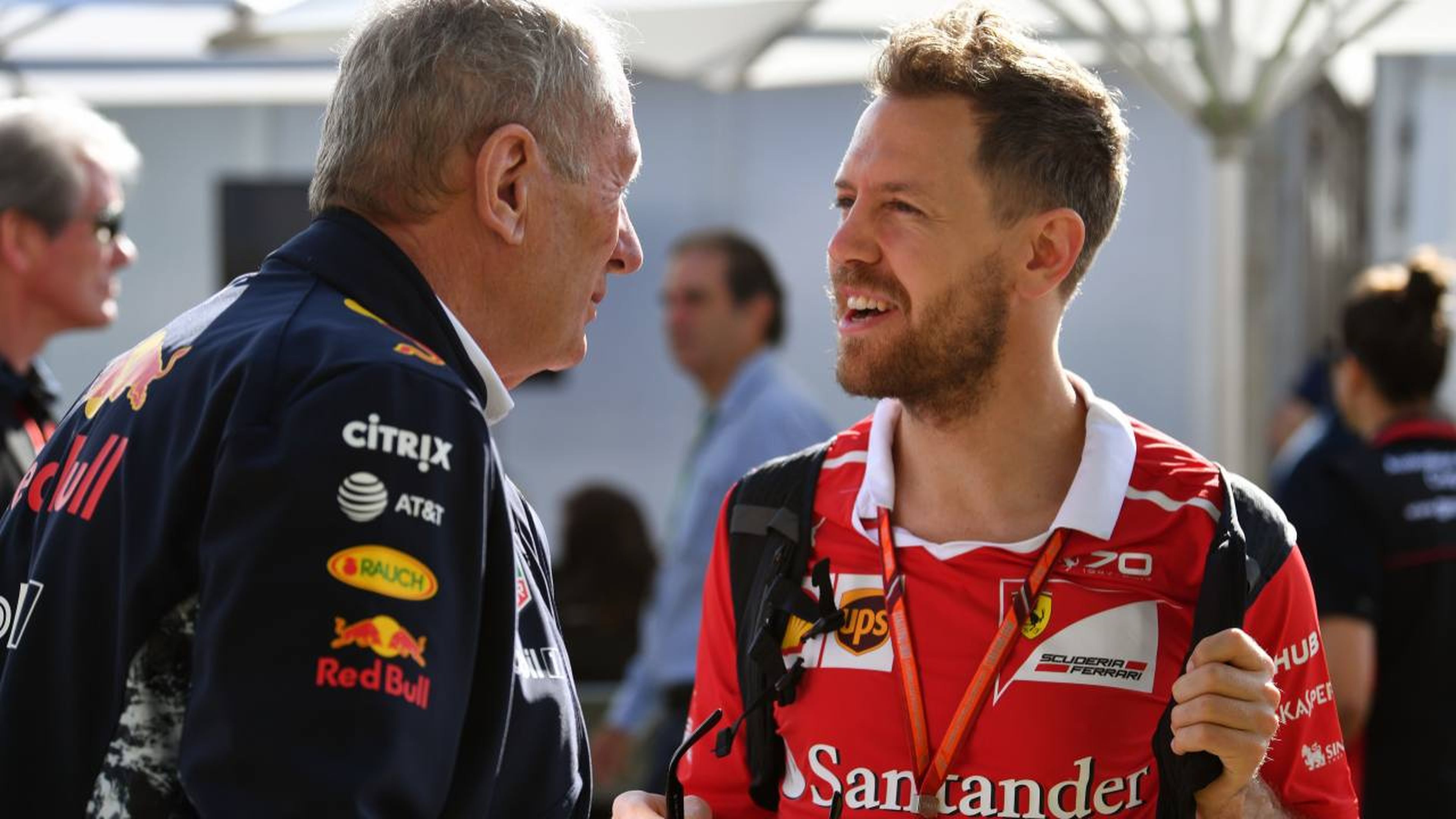 Helmut Marko y Sebastian Vettel