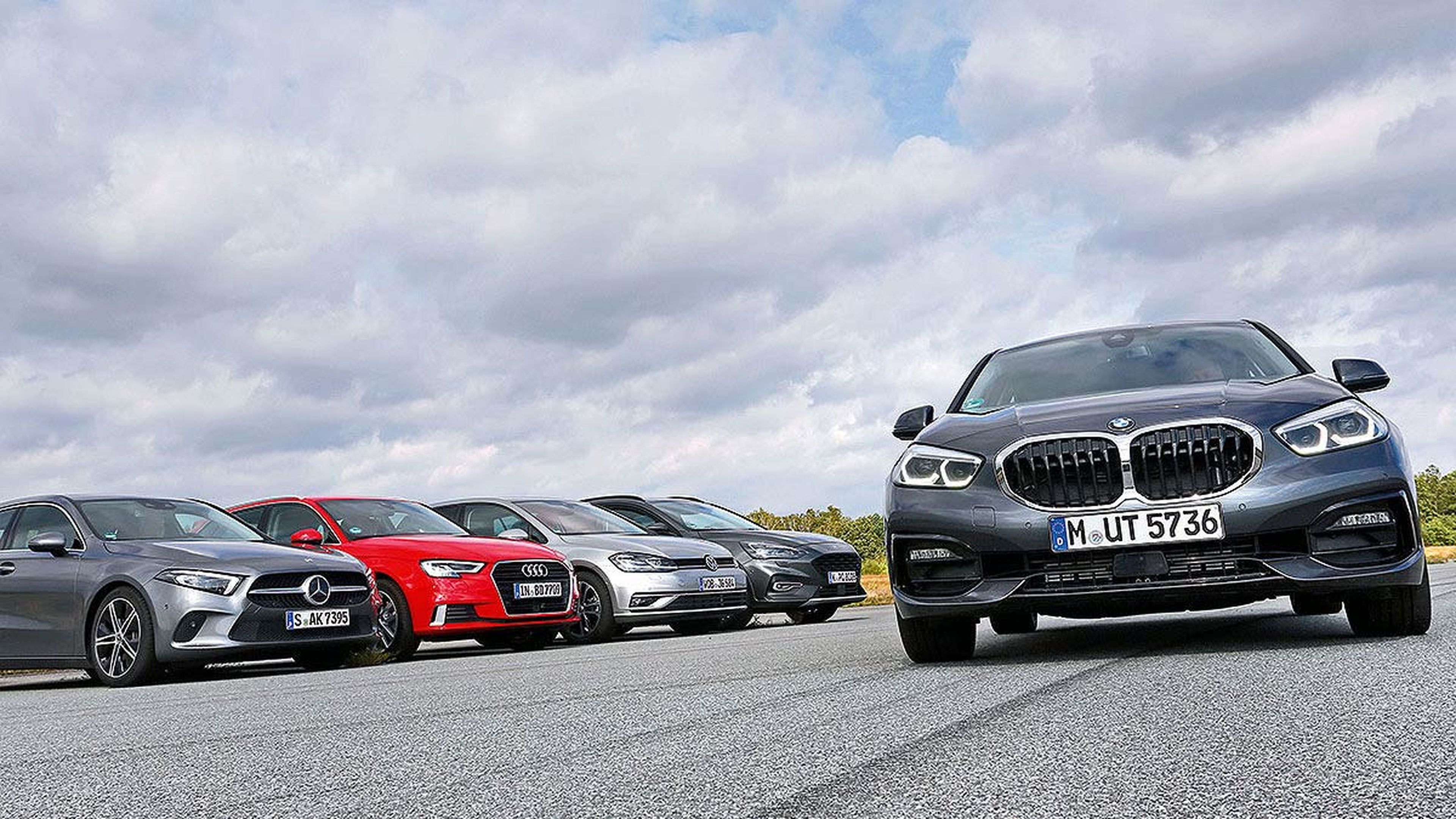 BMW Serie 1 vs Volkswagen Golf, Audi A3, Ford Focus y Mercedes Clase A