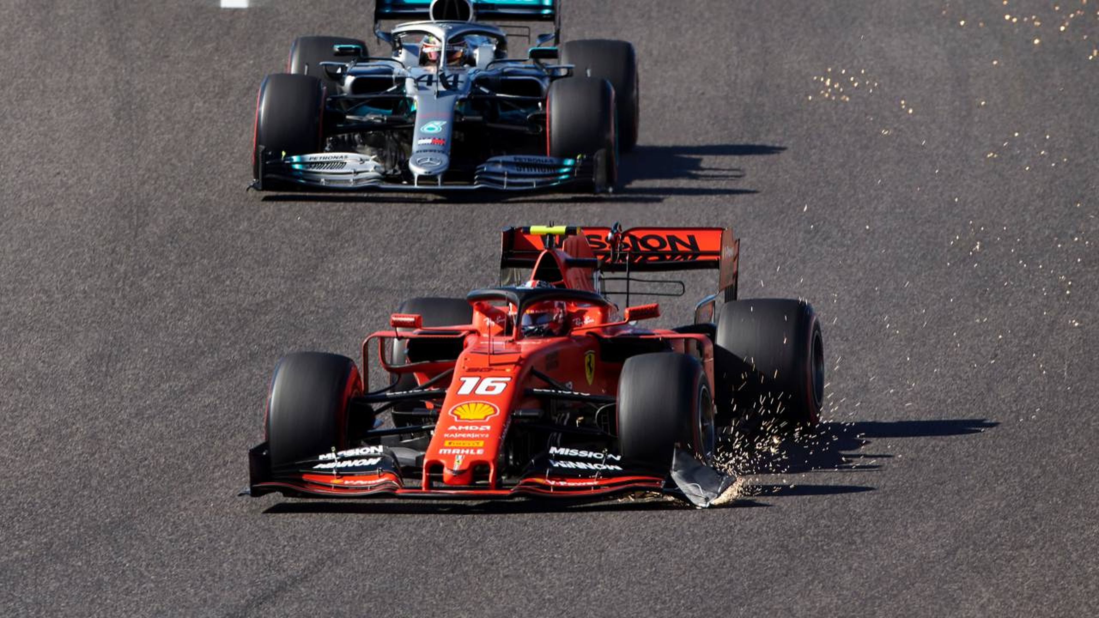 Charles Leclerc y Lewis Hamilton
