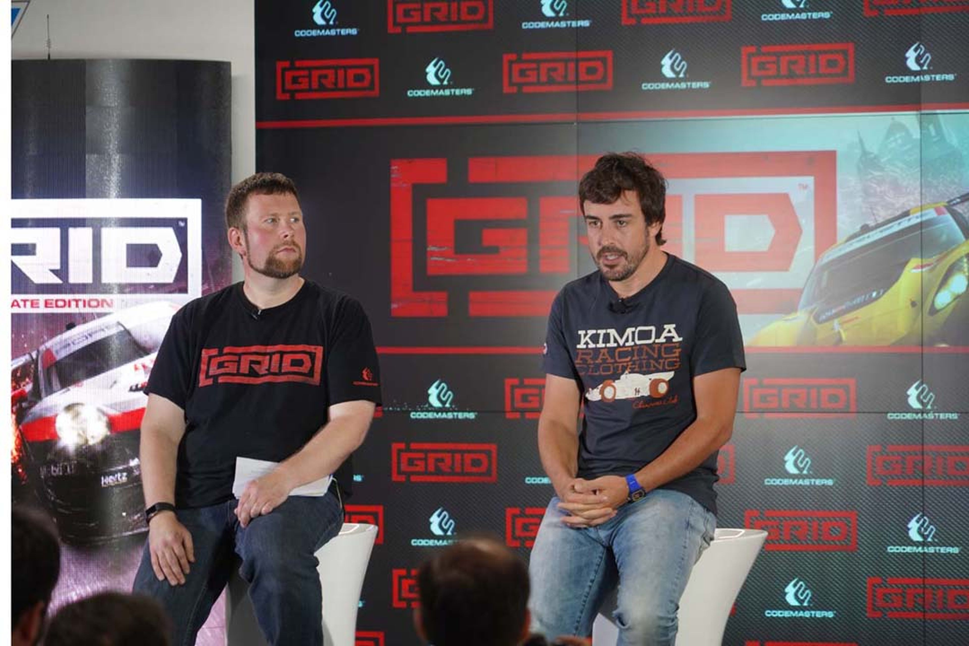 Fernando Alonso y AUTO BILD, en la presentación del juego Grid