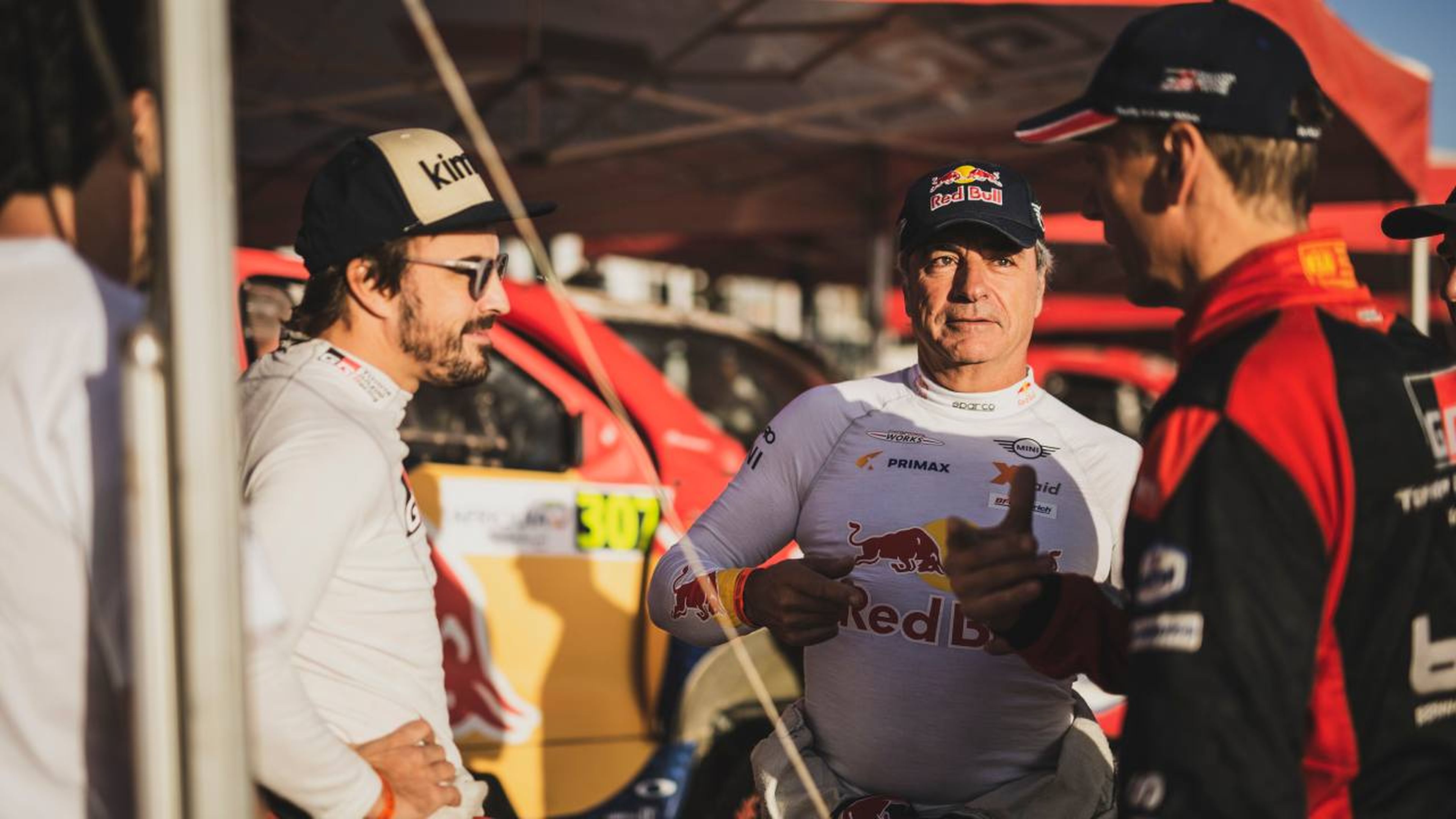 Fernando Alonso y Carlos Sainz en el Rally de Marruecos