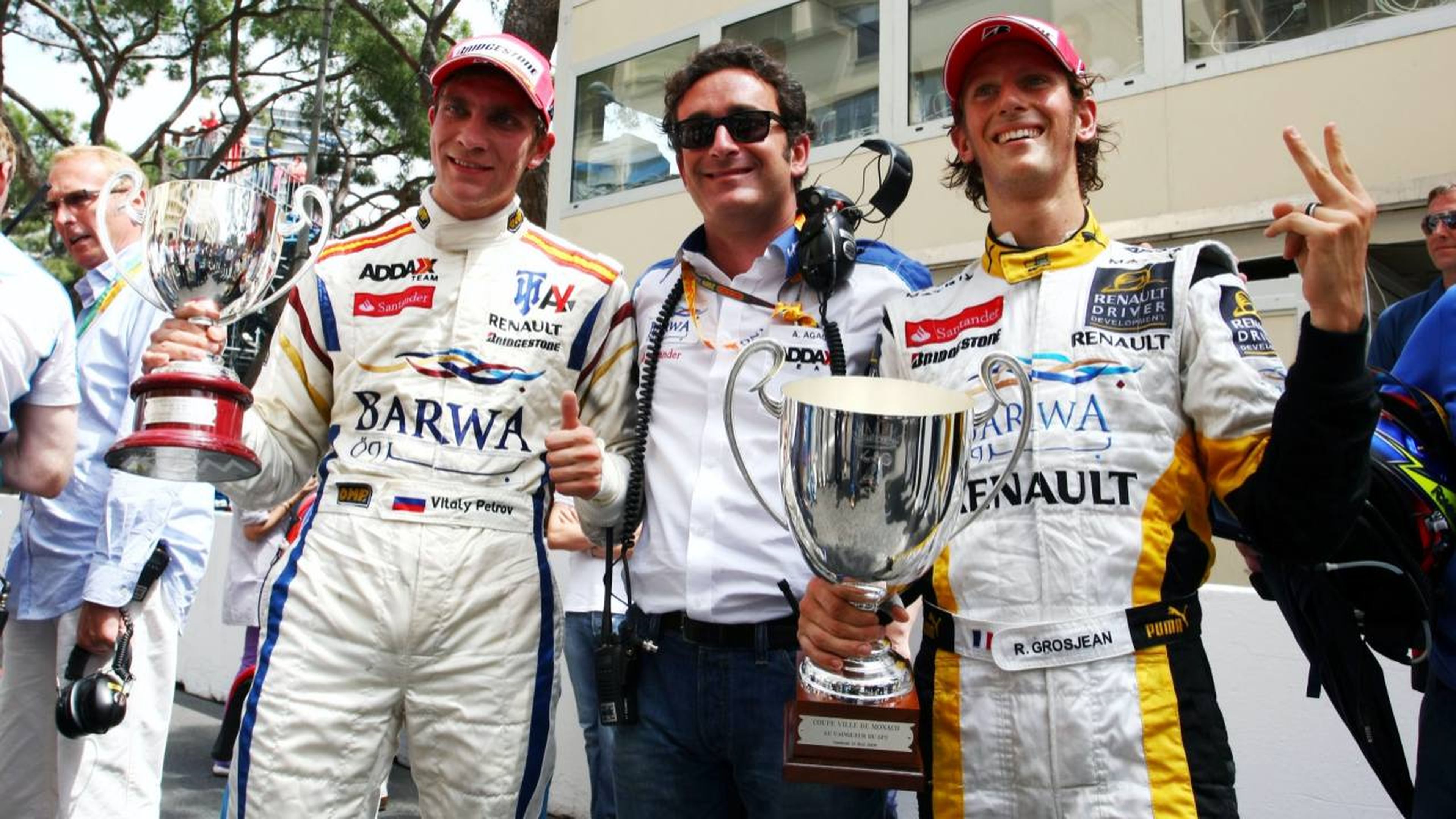 Agag con Petrov y Grosjean