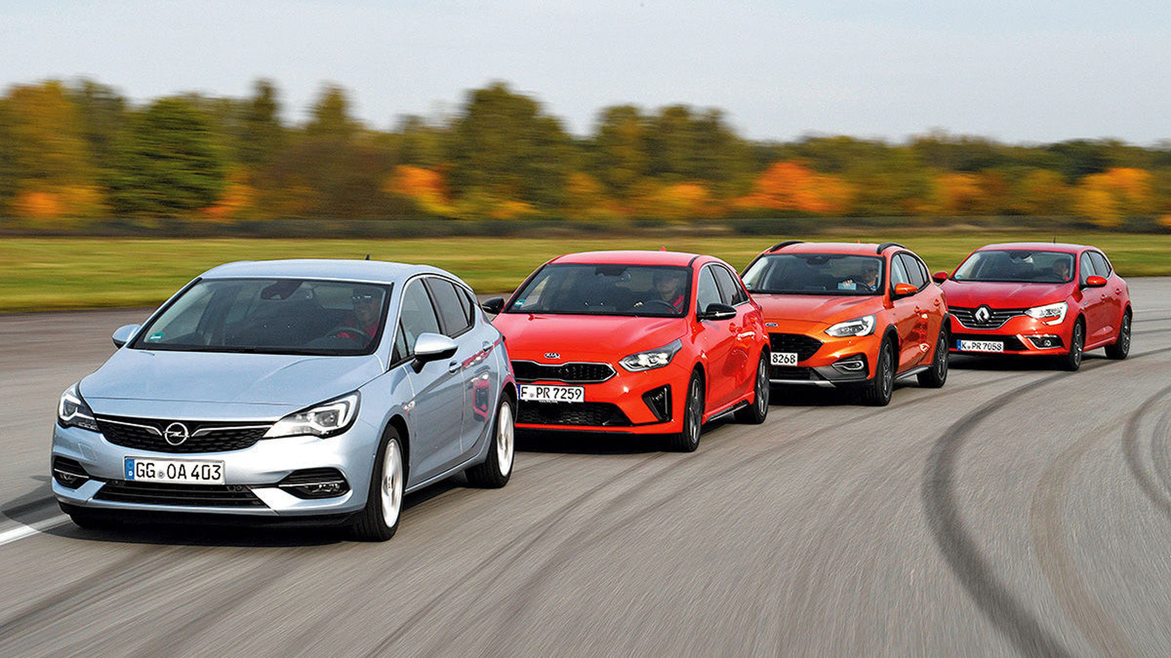 Comparativa: Opel Astra vs Kia Ceed, Ford Focus y Renault Mégane