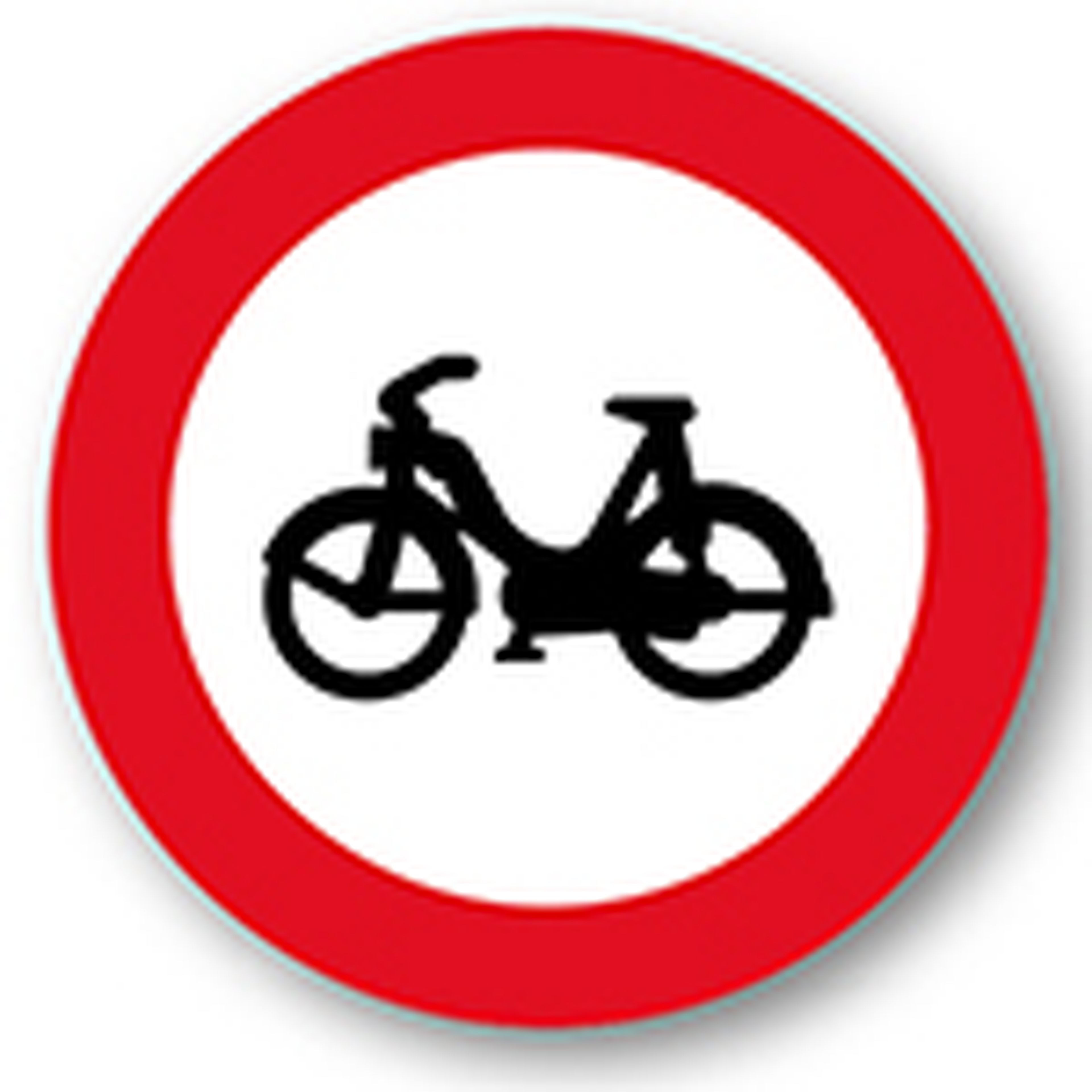 Señal entrada prohibida a ciclomotores