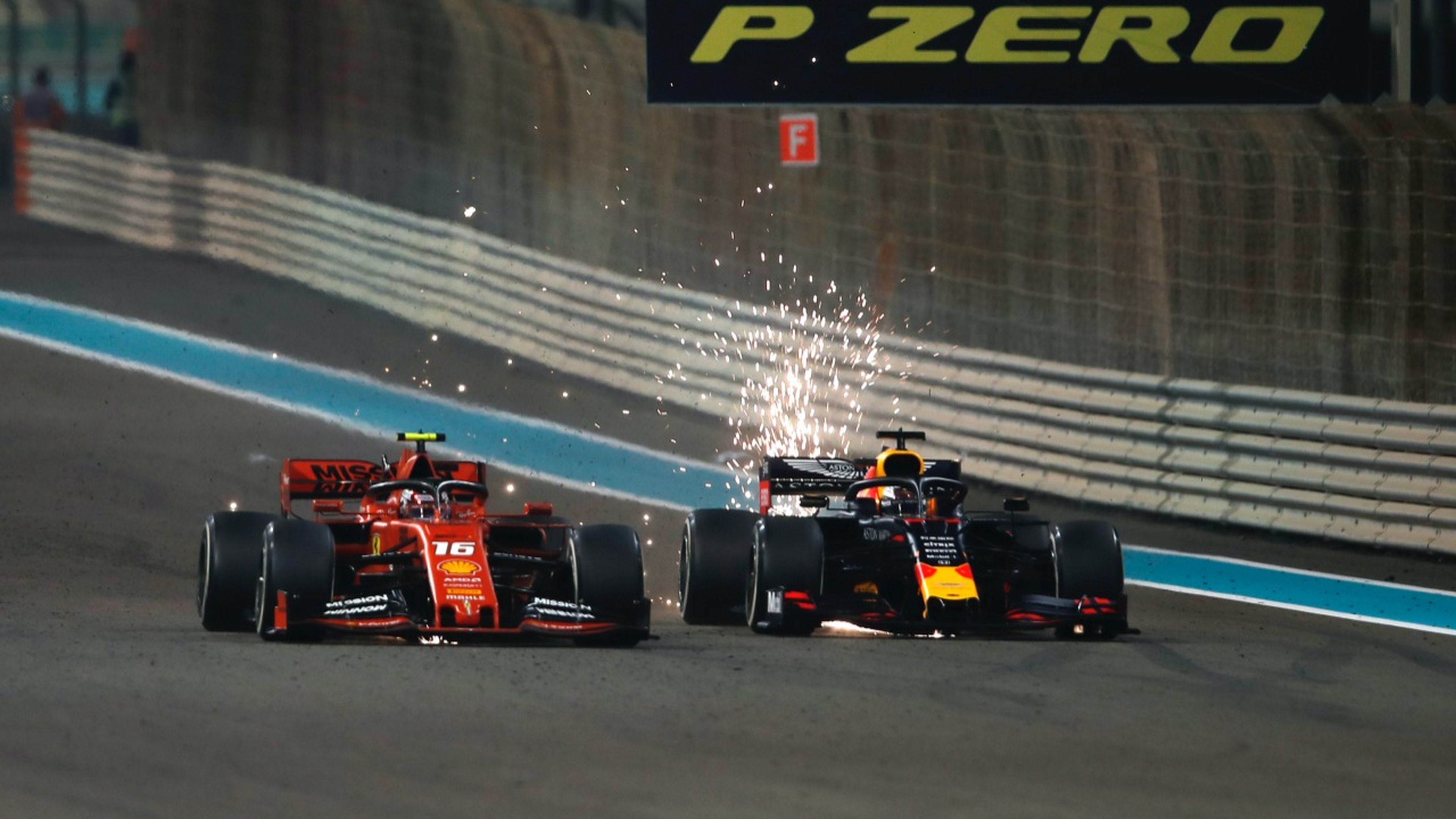 Lucha de Leclerc y Verstappen en el GP de Abu Dhabi 2019