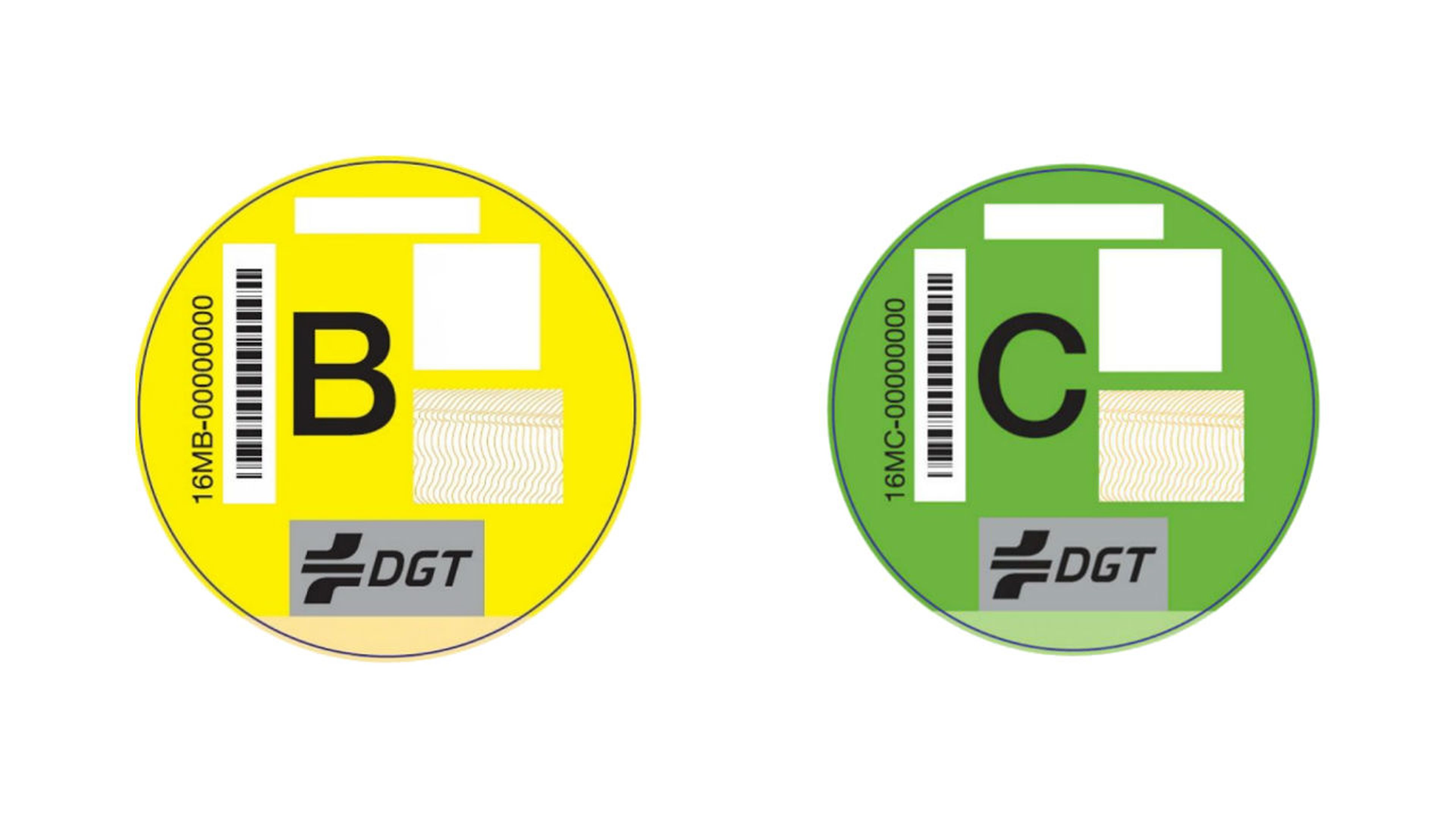 Diferencias entre la etiqueta DGT B y C