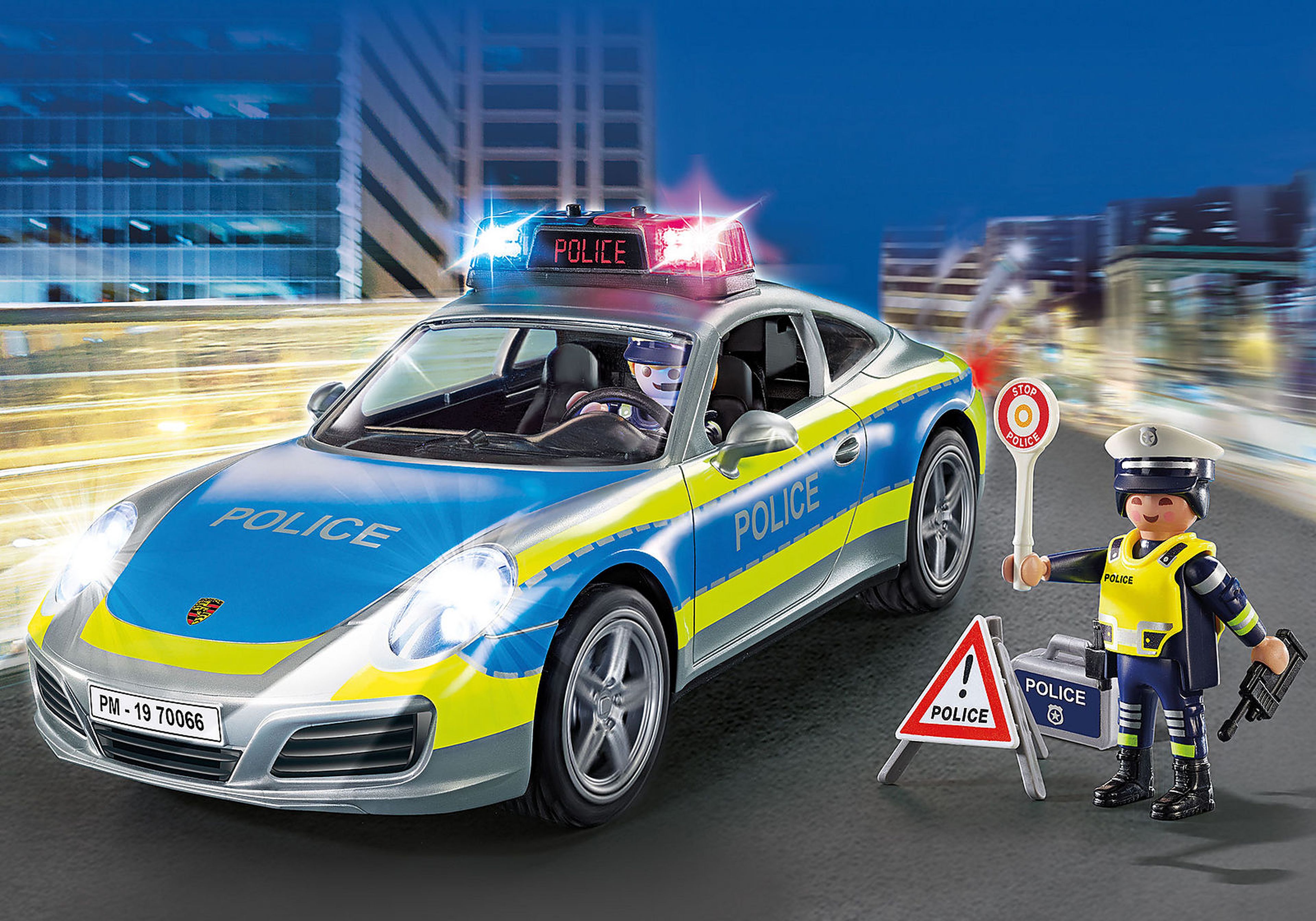 Así es el Porsche 911 Carrera 4S que Playmobil ha diseñado para la Policía