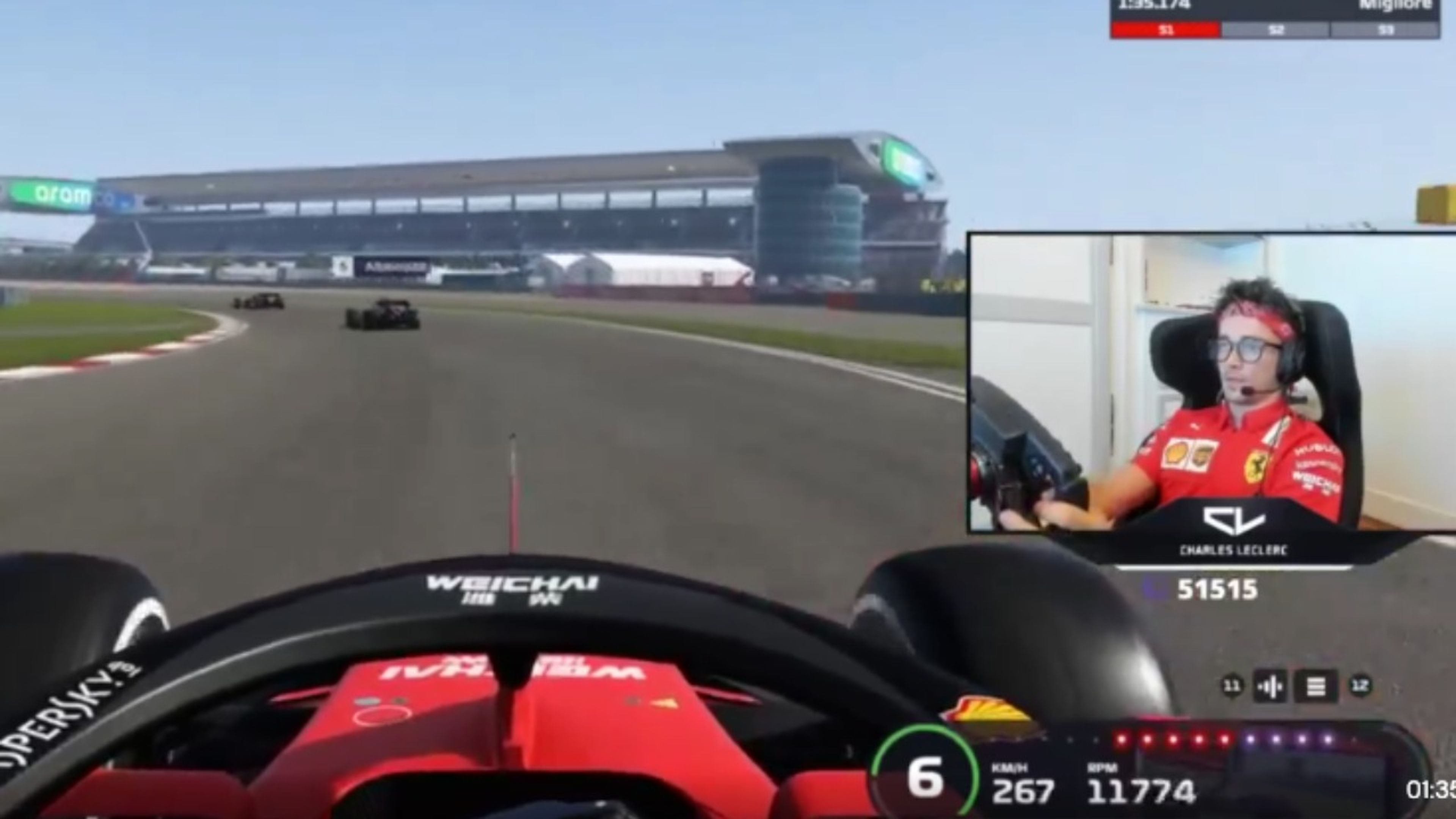 Leclerc en la F1 Virtual