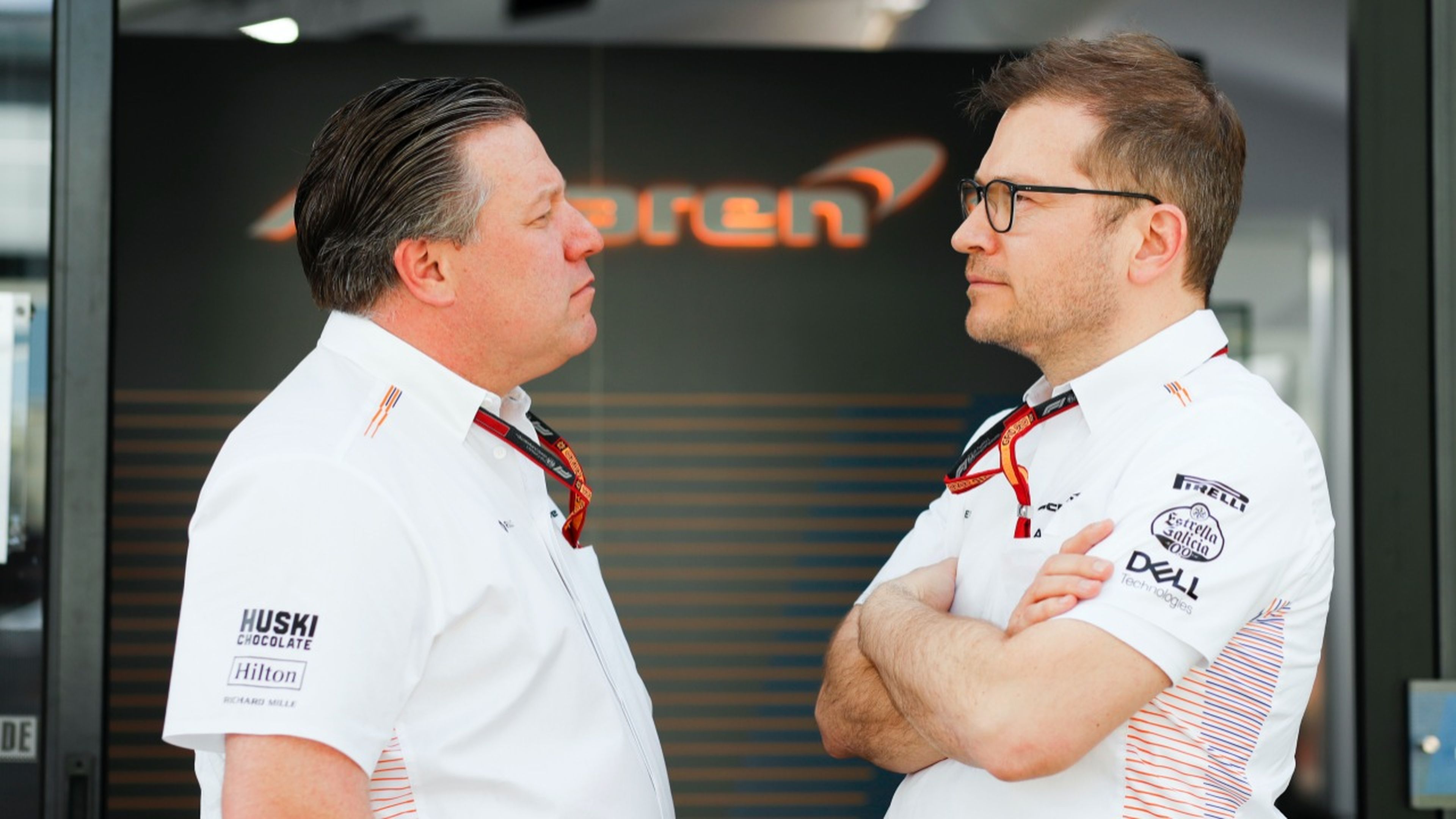 Zak Brown y Andreas Seidl de McLaren