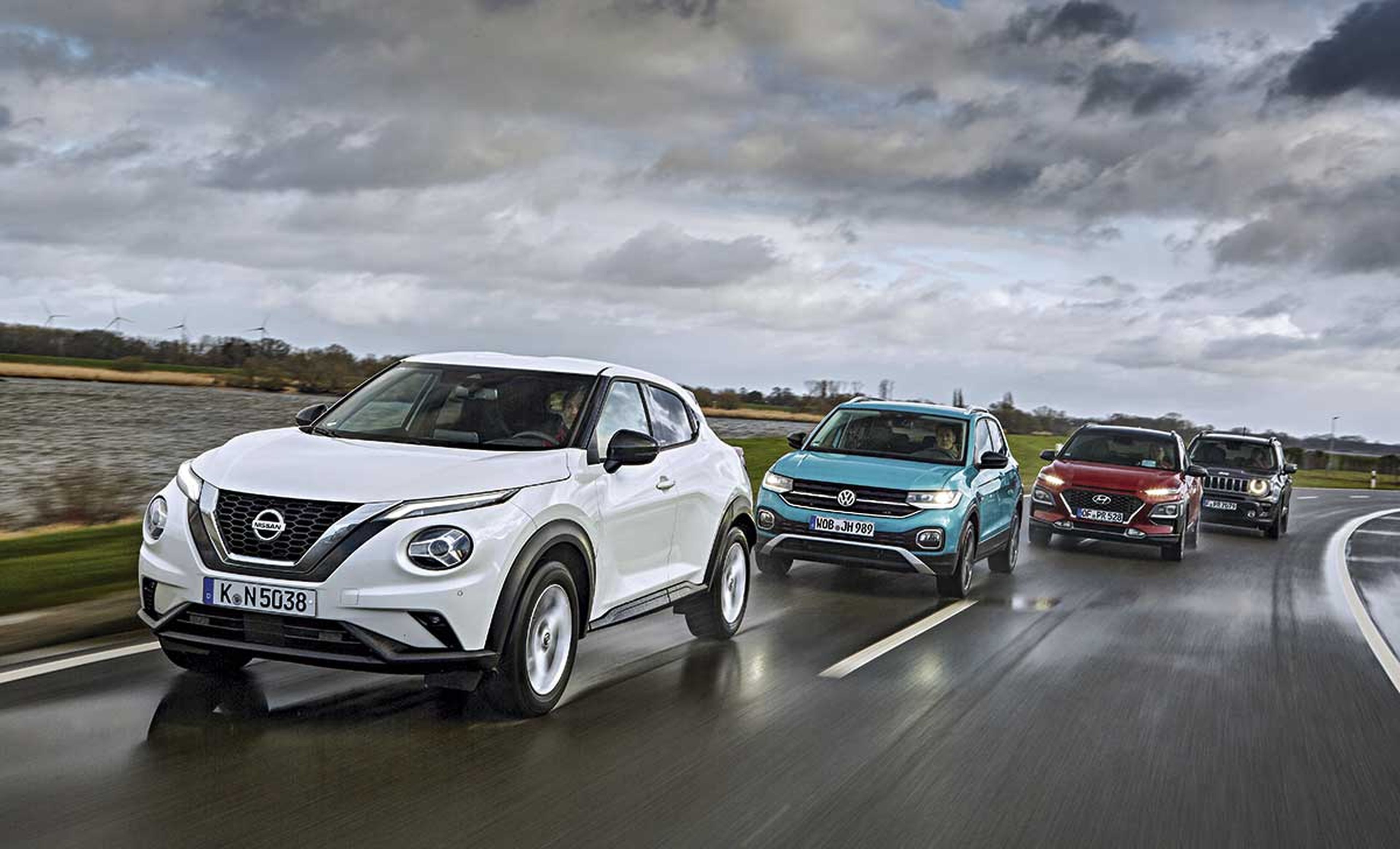 Comparativa Nissan Juke, Hyundai Kona, Jeep Renegade y VW T-Cross