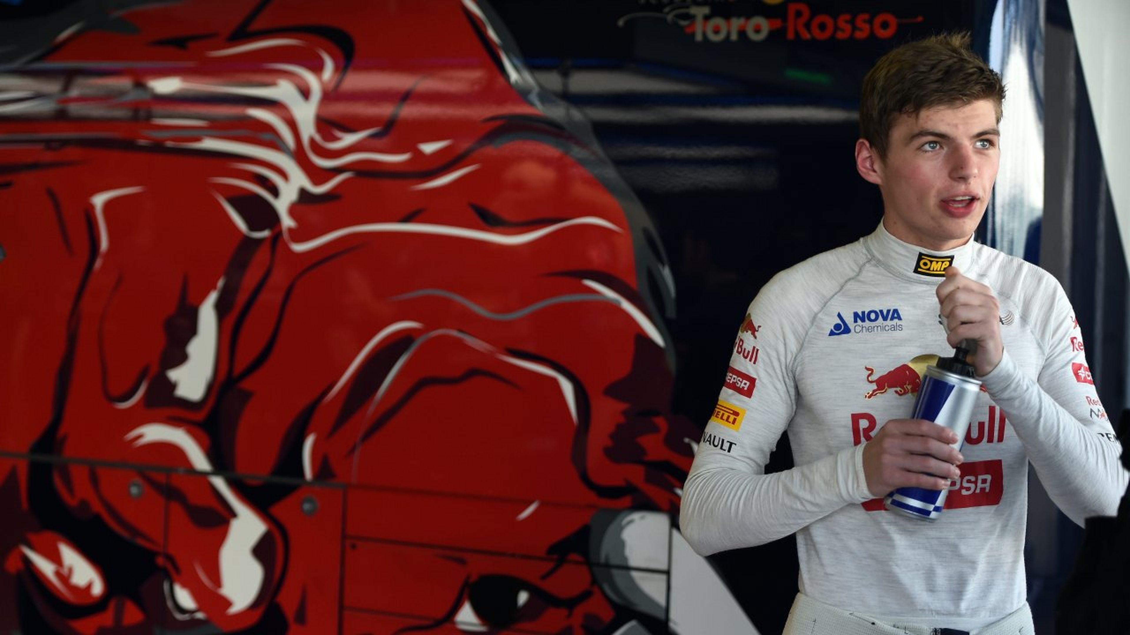 Max Verstappen en 2014 durante una jornada de pruebas con Toro Rosso