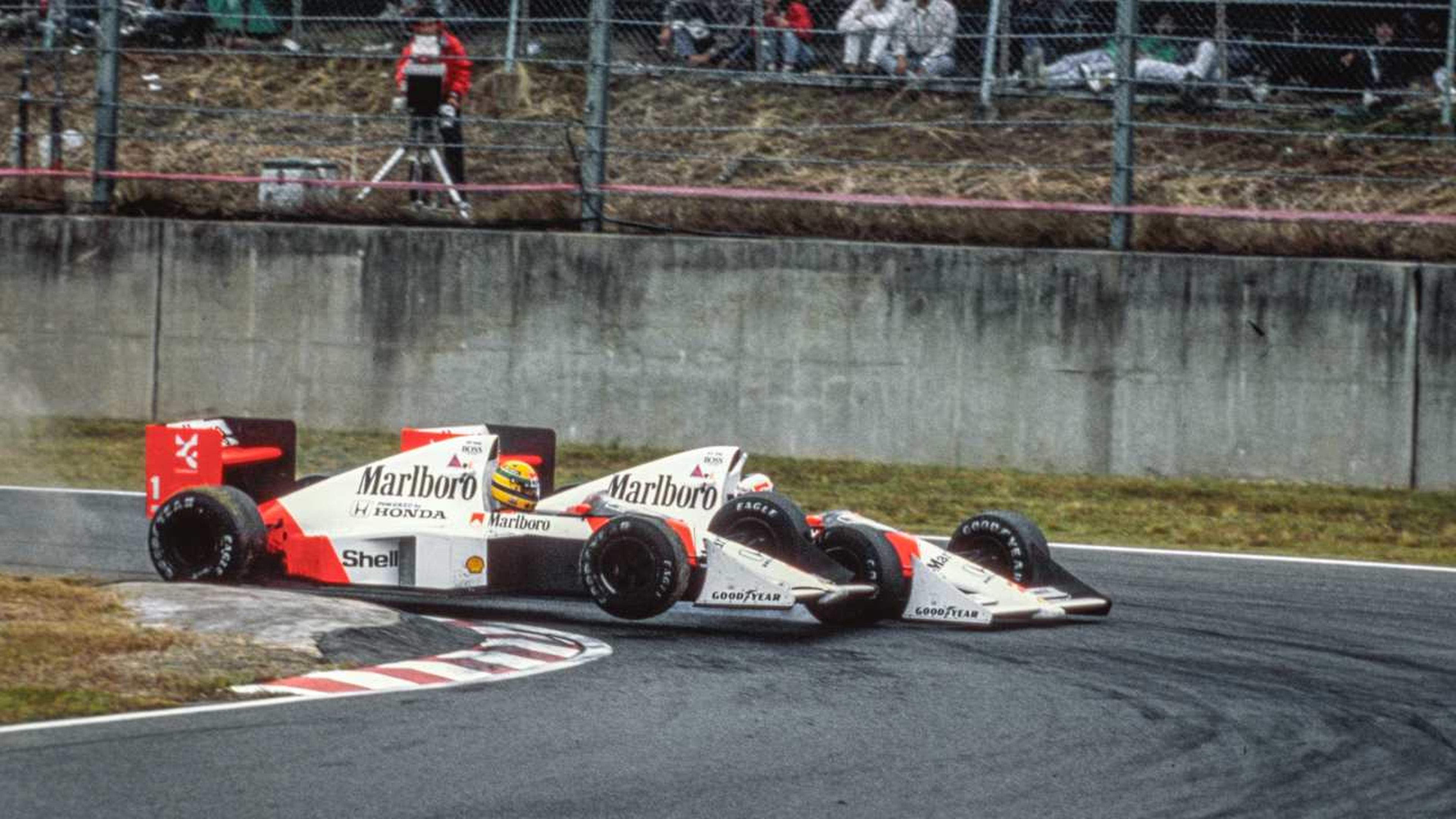 Senna y Prost en el GP de 1989
