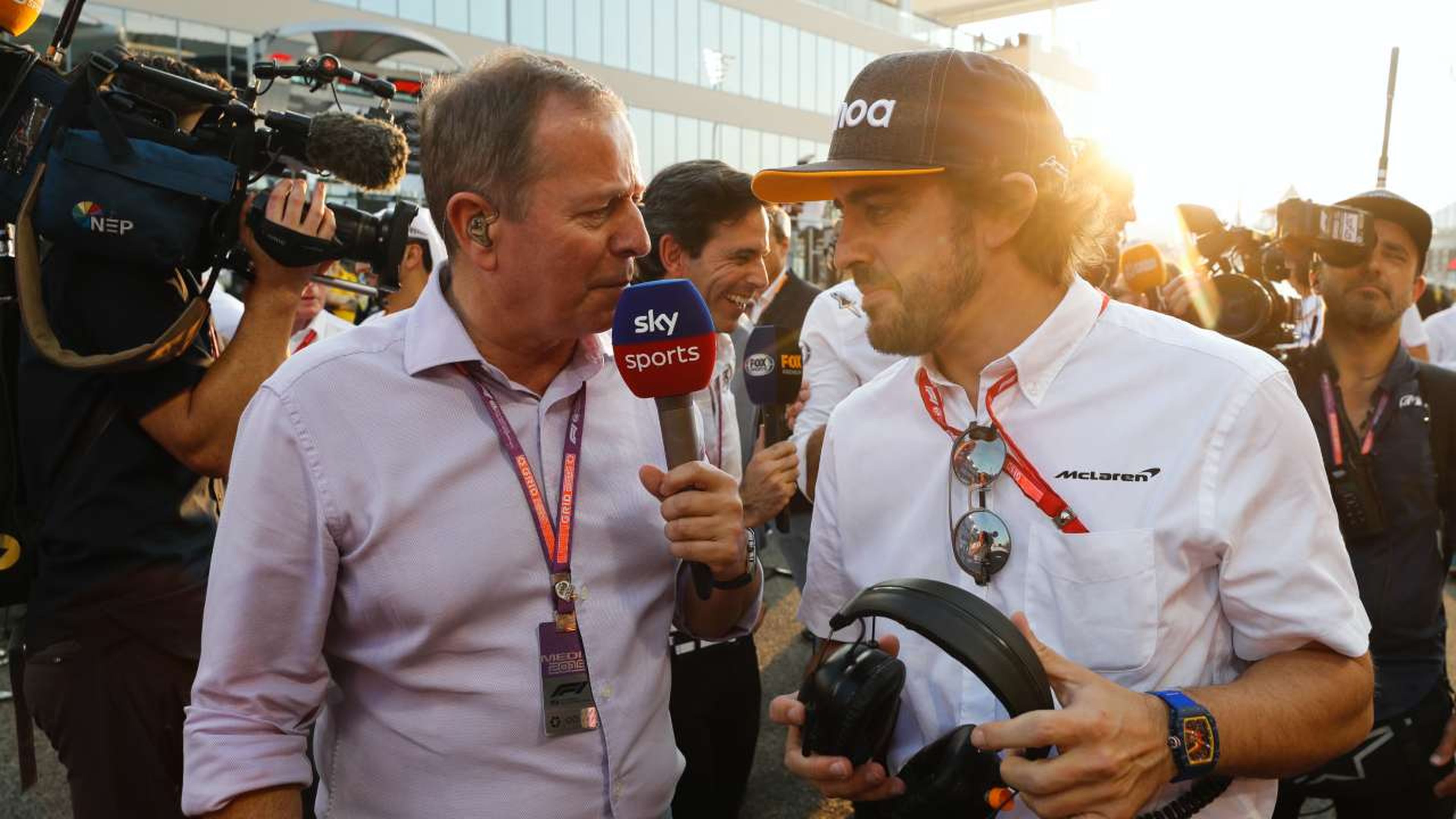 Fernando Alonso y Martin Brundle