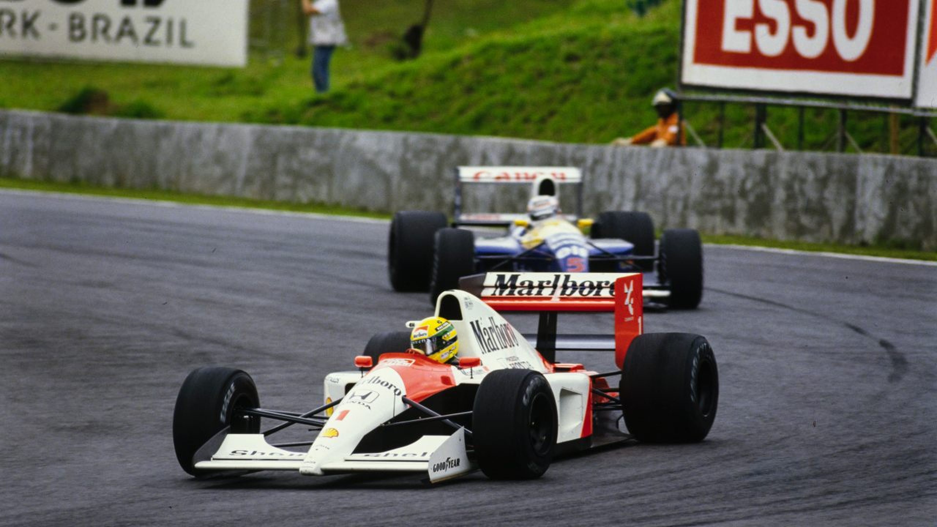Senna en el GP de Brasil 1991
