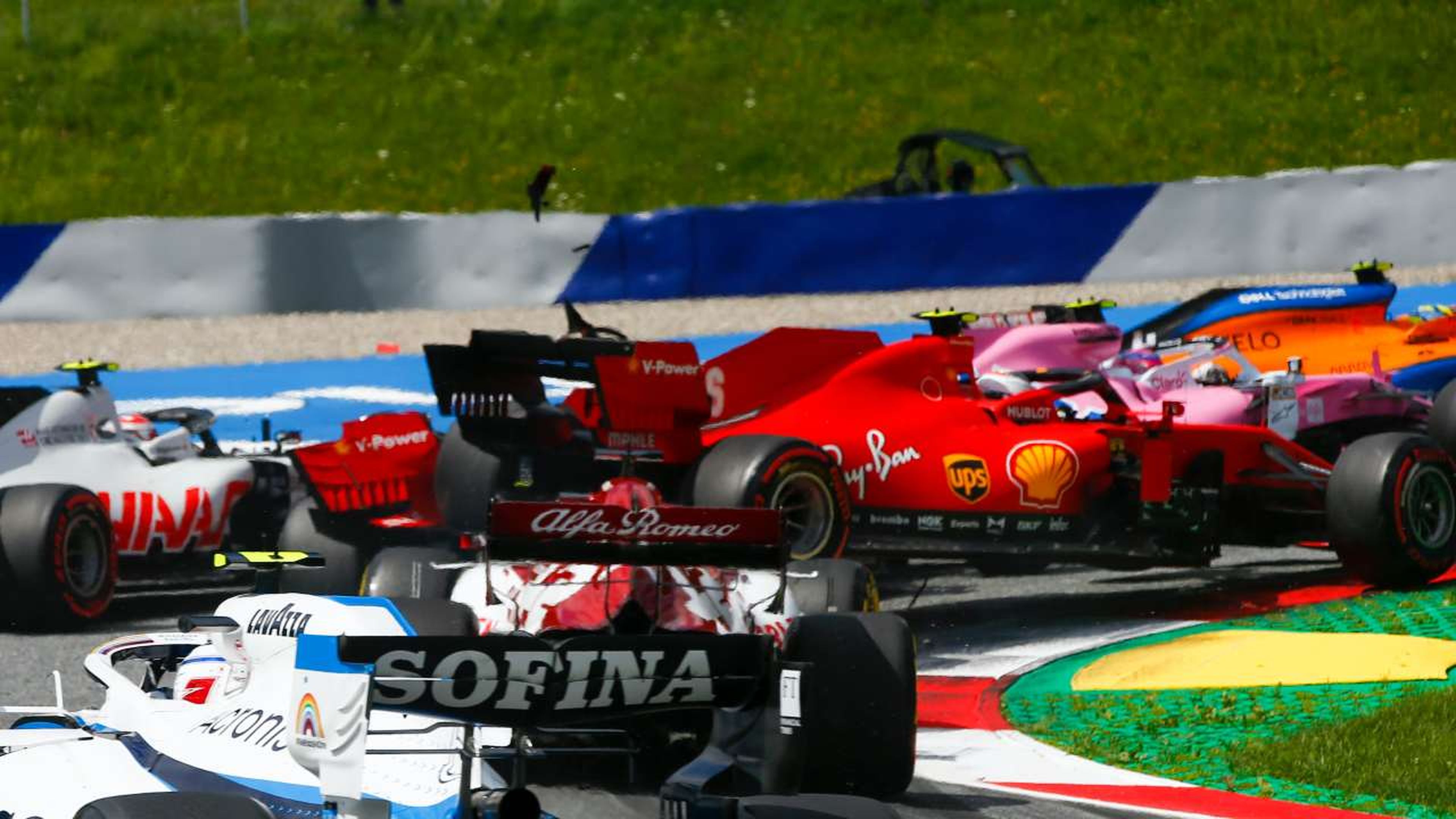 Accidente Vettel y Leclerc en Austria