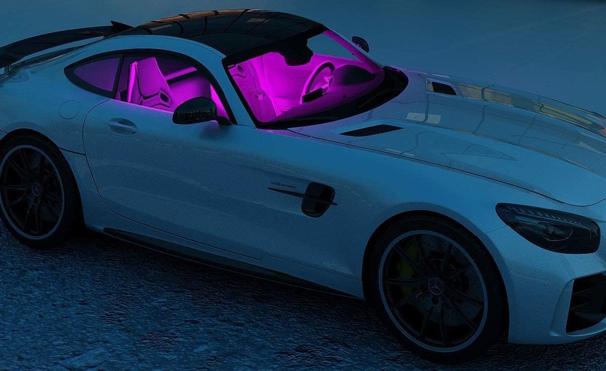 Tira de luces LED 5 en 1 para coche, luz interior del coche, kit