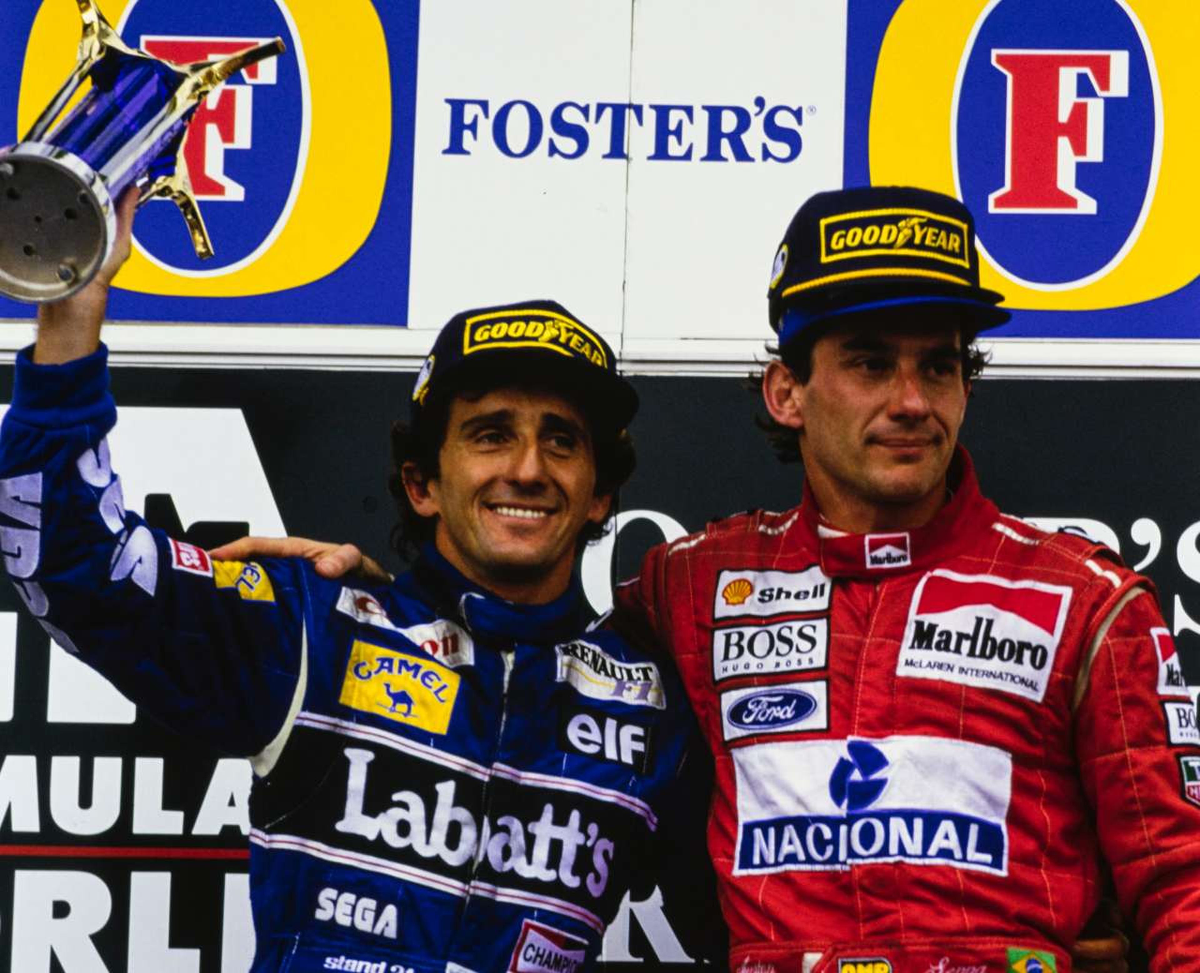 Senna y Prost en el GP Australia 1993