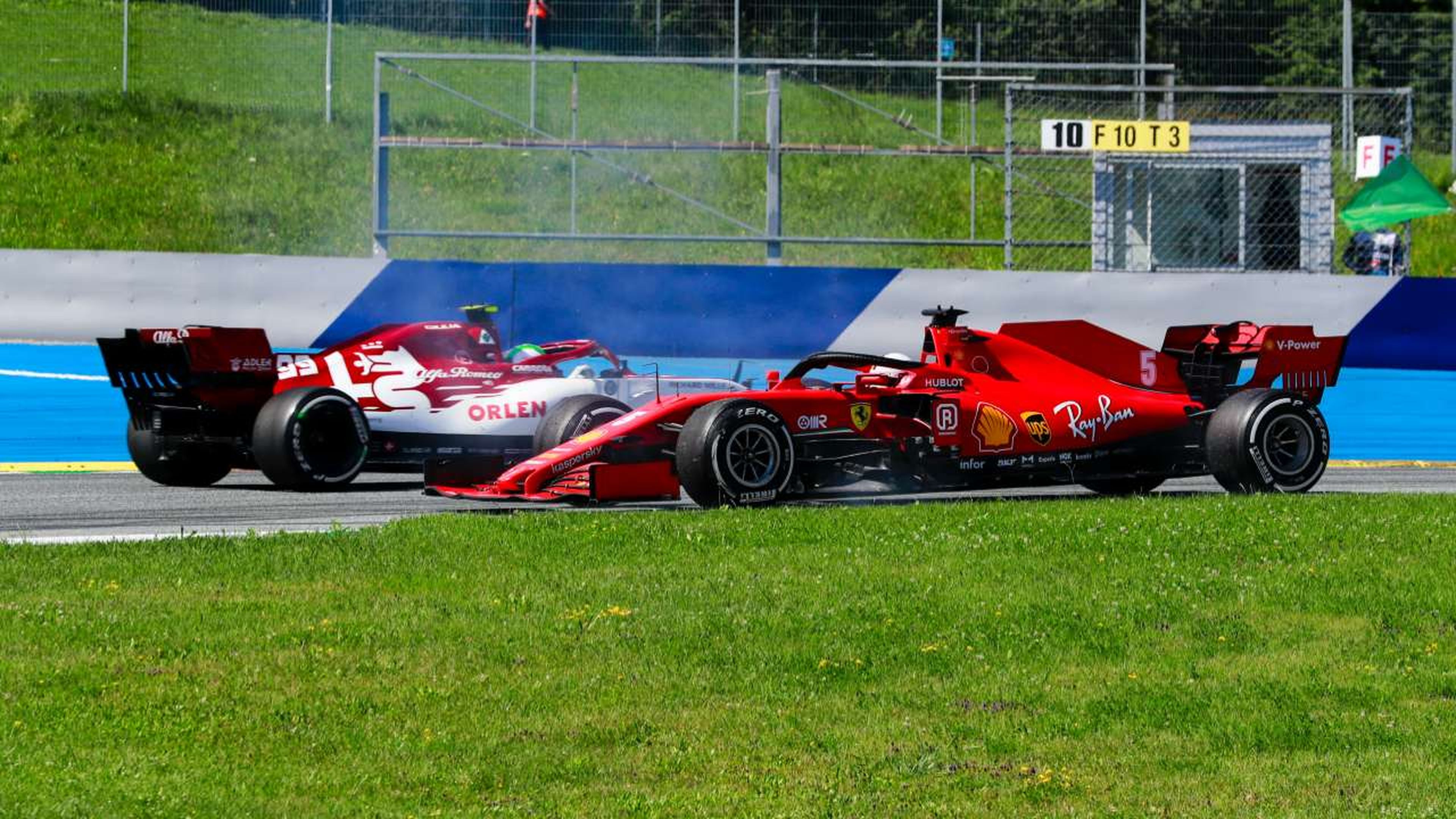 Trompo de Vettel en Hungría
