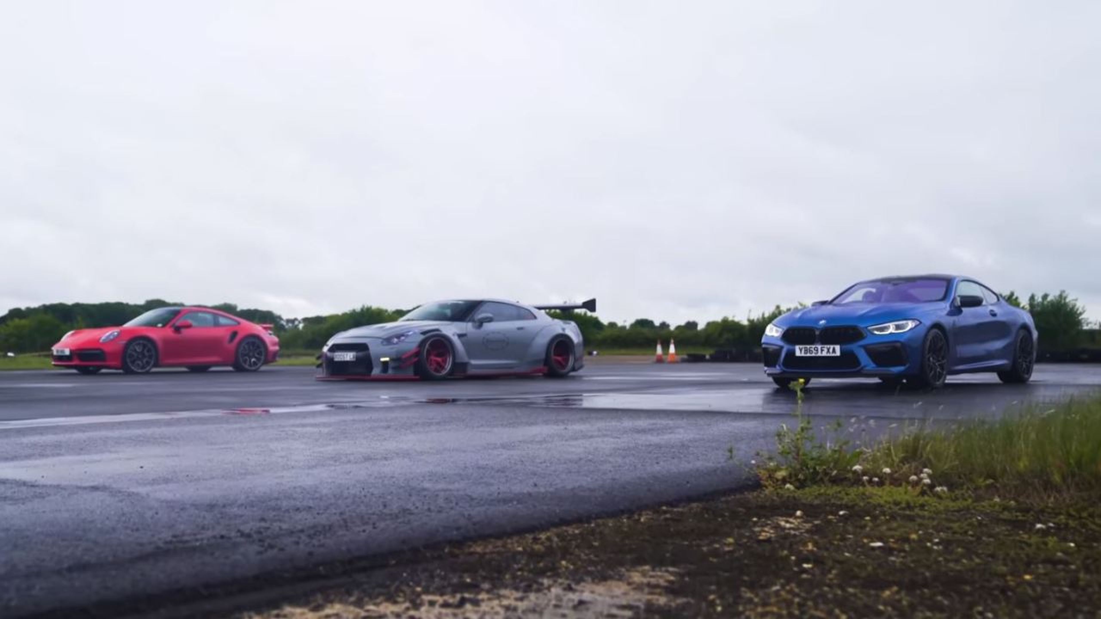 Porsche 911 Turbo S vs Nissan GT-R vs BMW M8 Competition