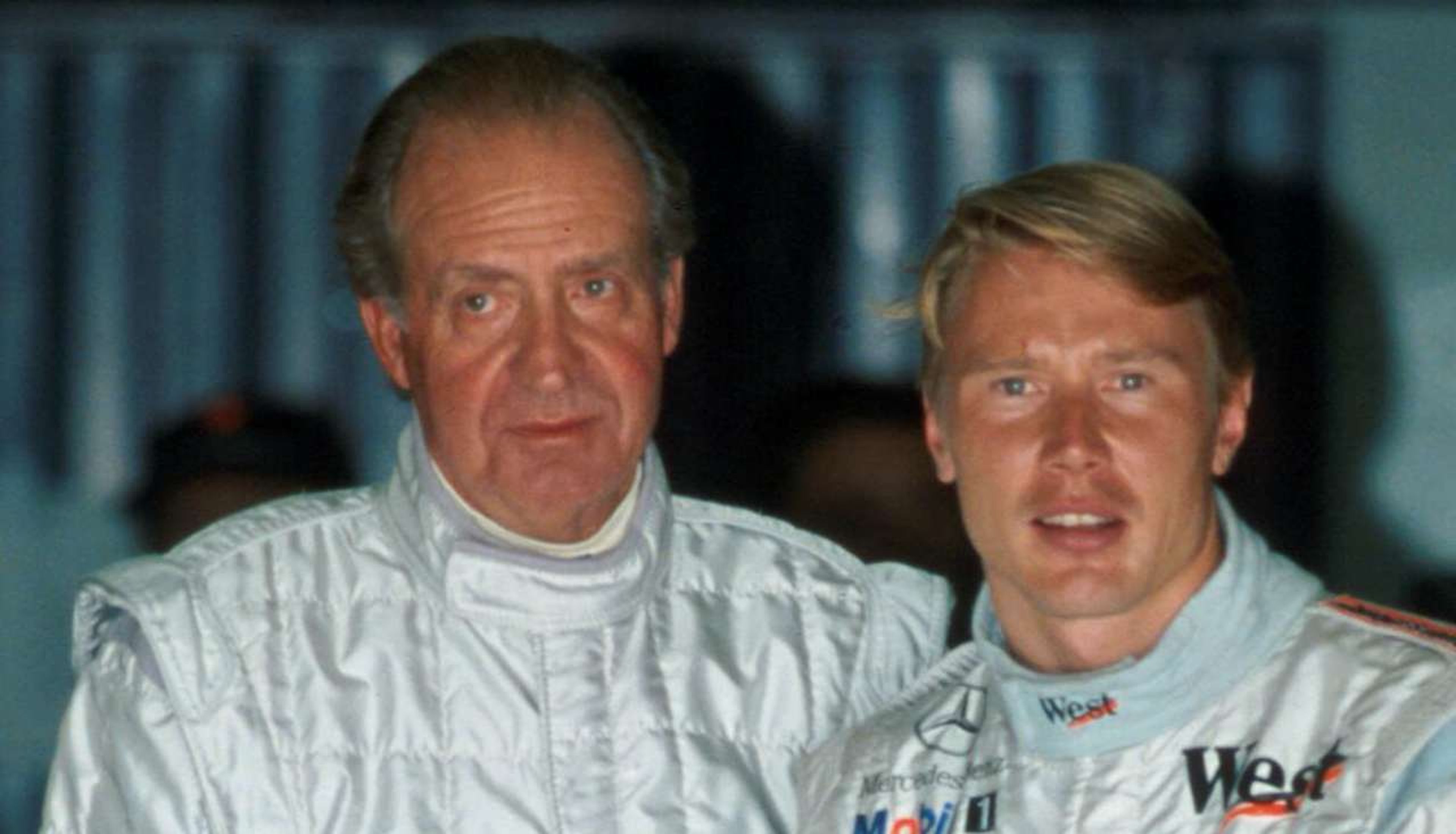Rey Juan Carlos y Mika Hakkinen