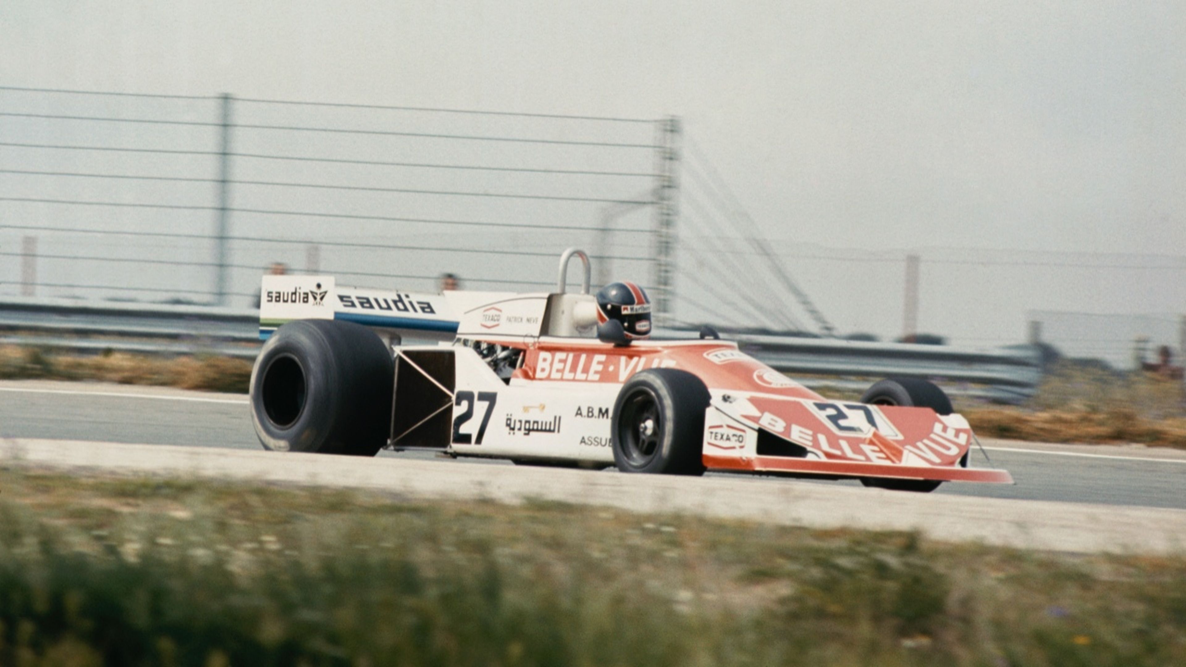 Patrick Neve en el GP de España de 1977 en el Circuito del Jarama, primera carrera para Williams F1