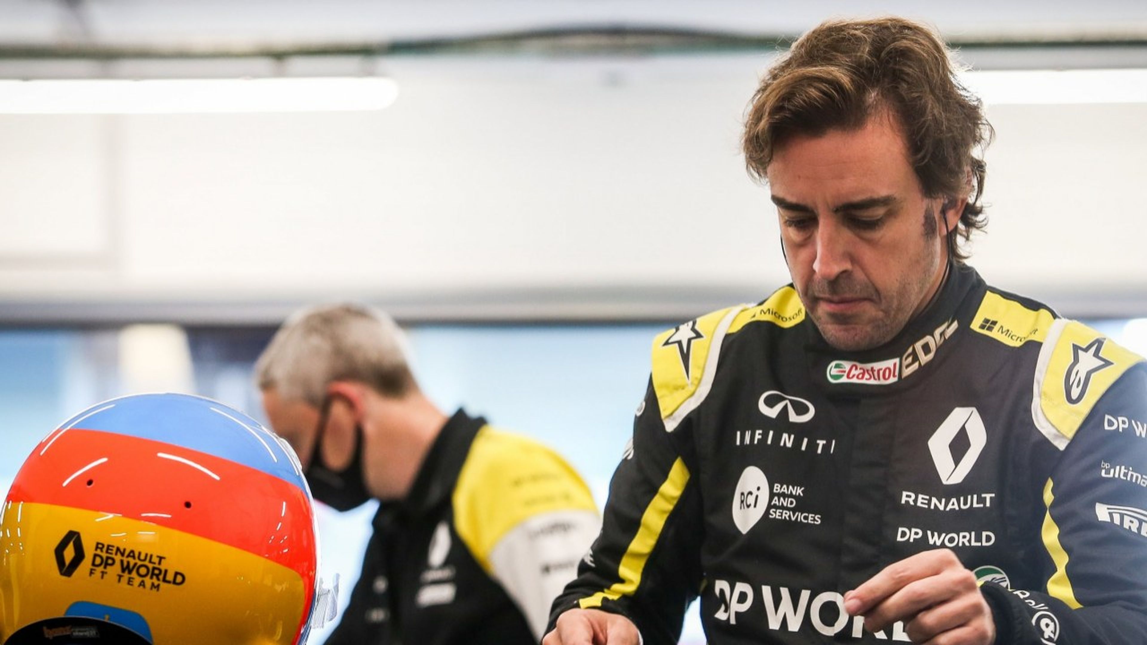 Alonso en el test Renault F1