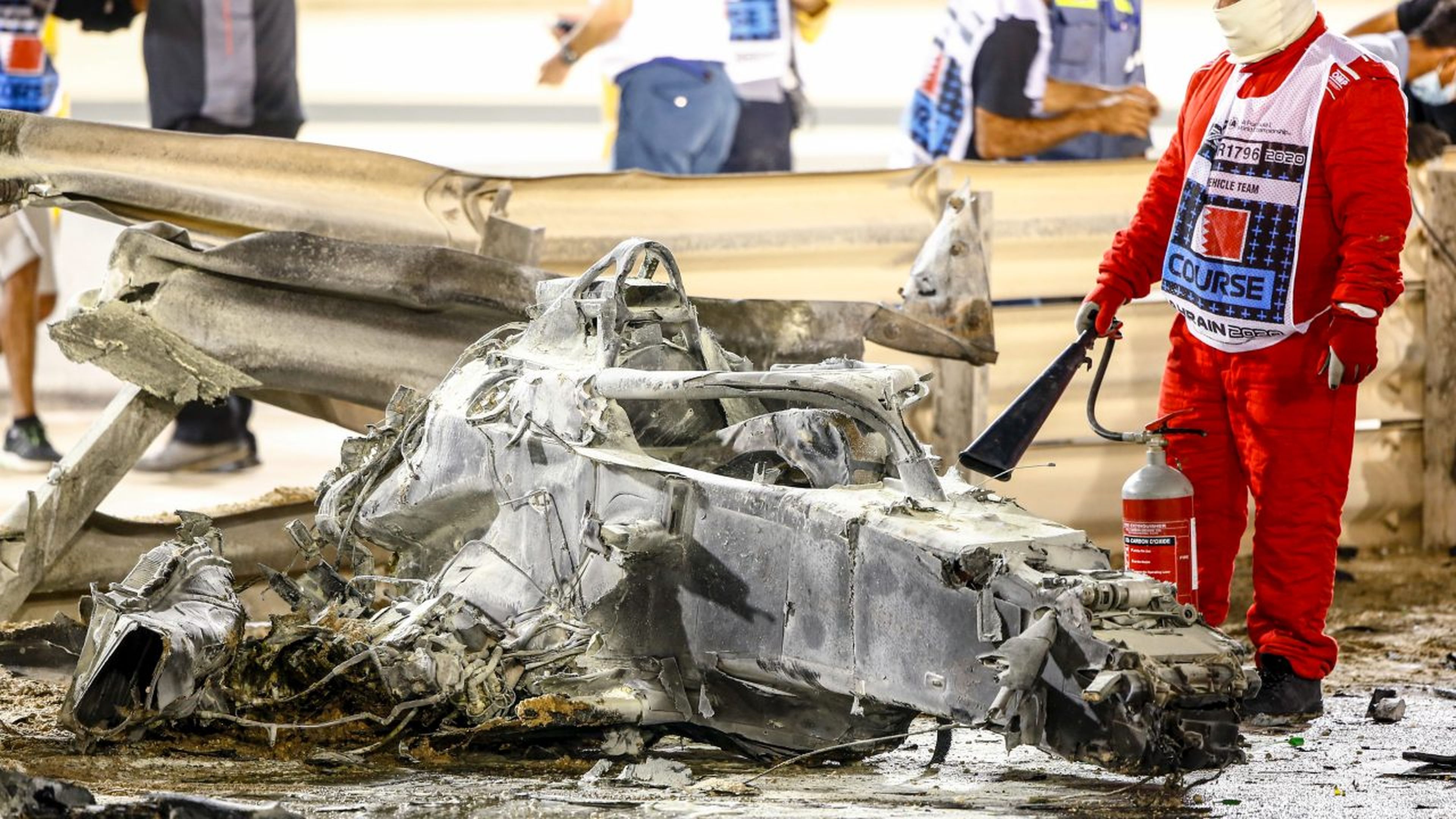 Accidente de Romain Grosjean en Bahrein