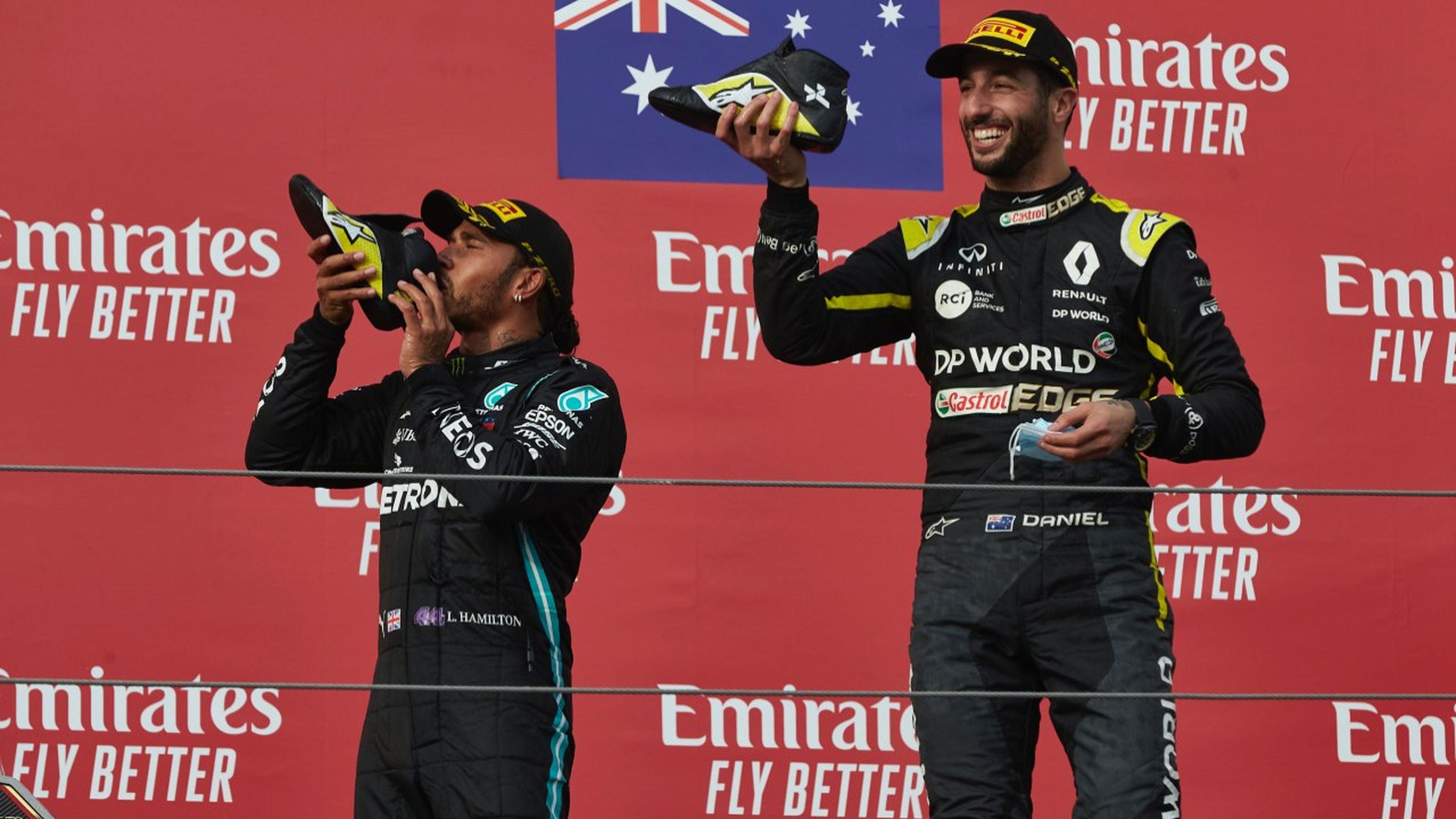 Hamilton y Ricciardo