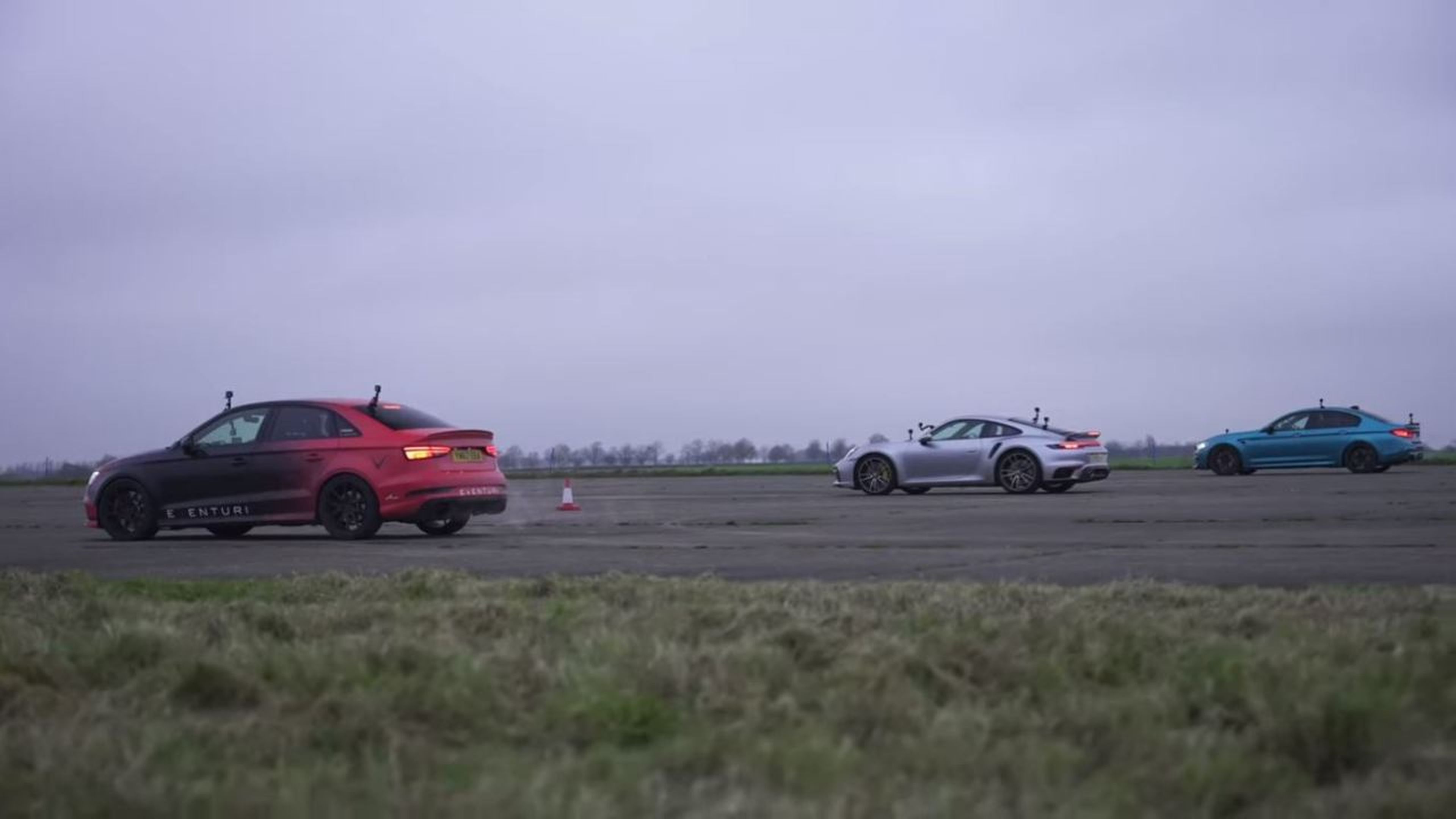 Audi RS 3 Sedan vs BMW M5 vs Porsche 911 Turbo S