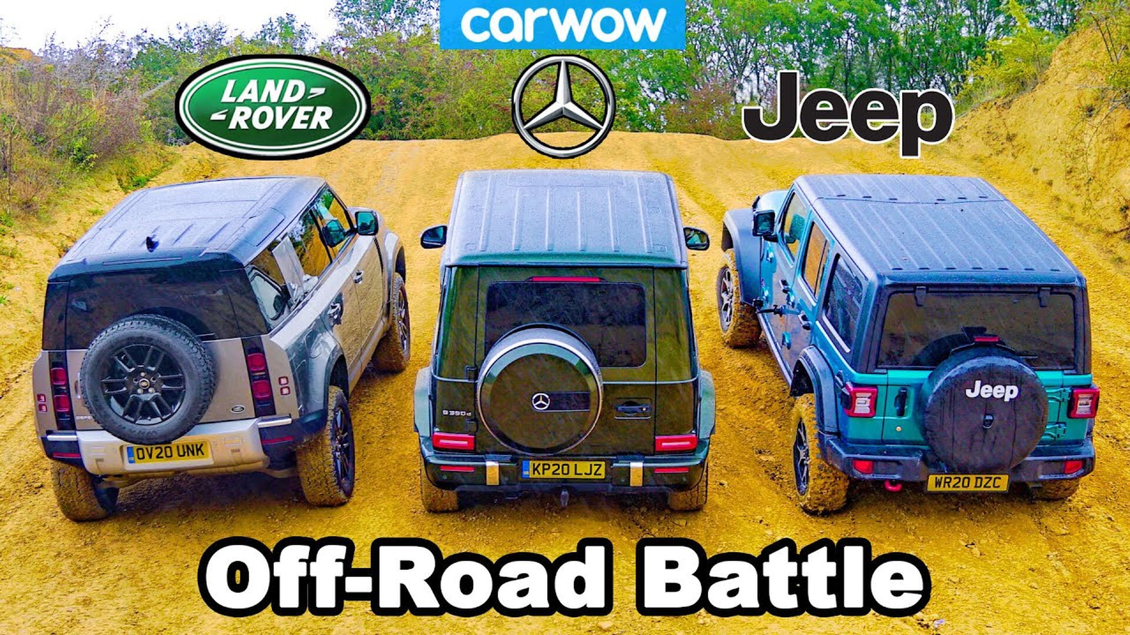 Land Rover Defender, Mercedes Clase G y Jeep Wrangler
