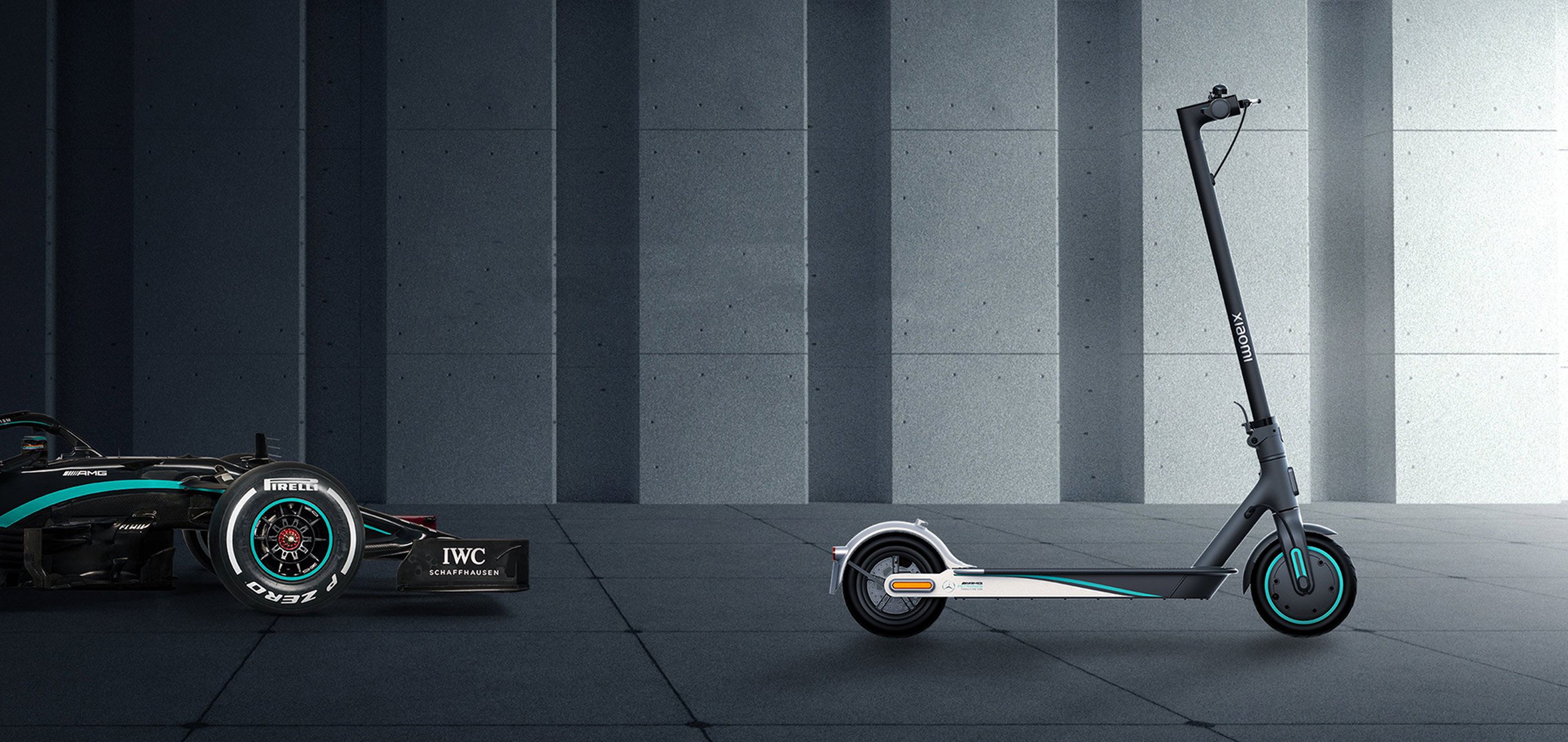 El patinete eléctrico de Xiaomi con la librea del equipo Mercedes de  Fórmula 1 sale a la venta por 800 euros