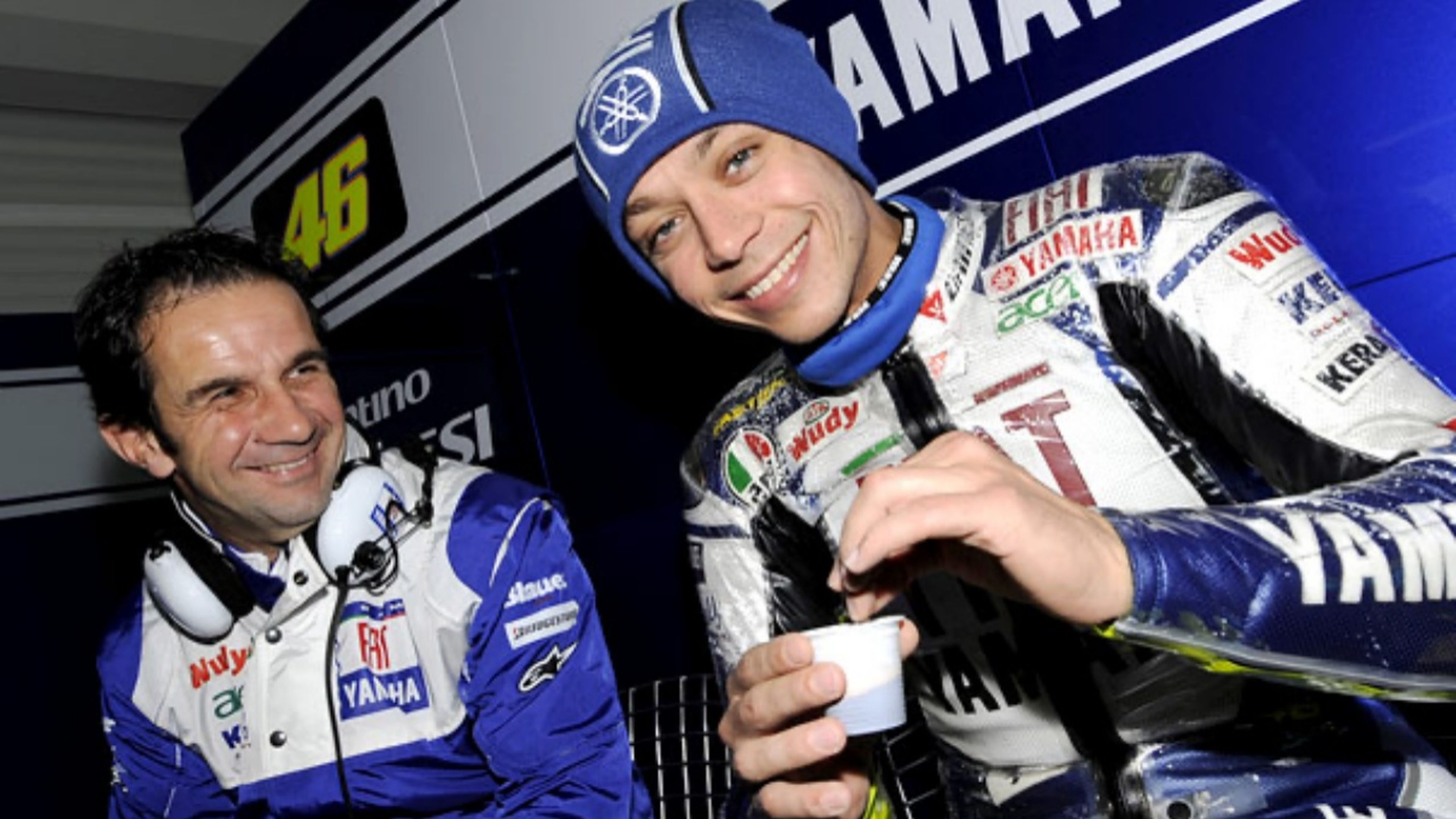 Brivio y Valentino Rossi (imagen: Yamaha)