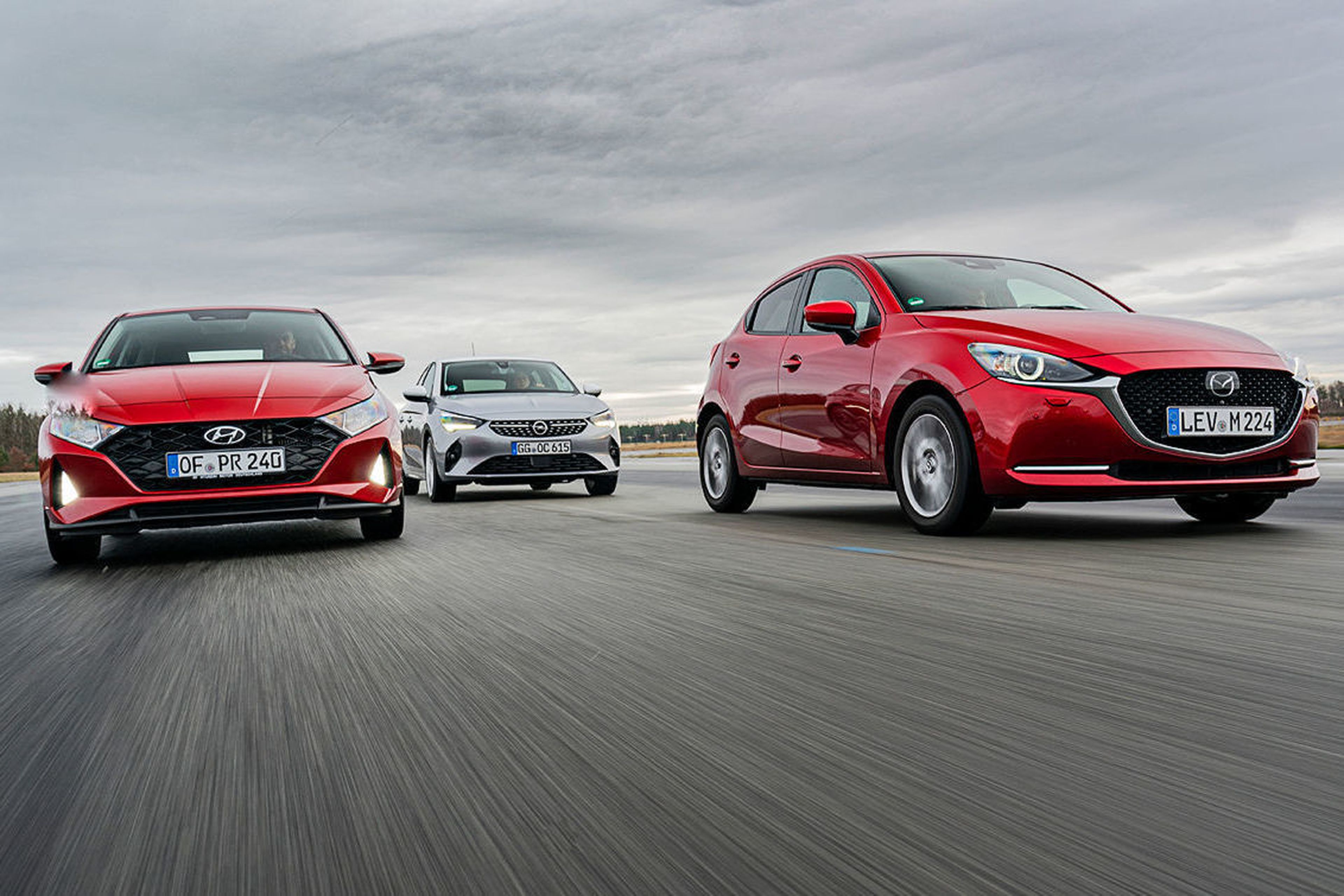 Hyundai i20, Mazda2 y Opel Corsa