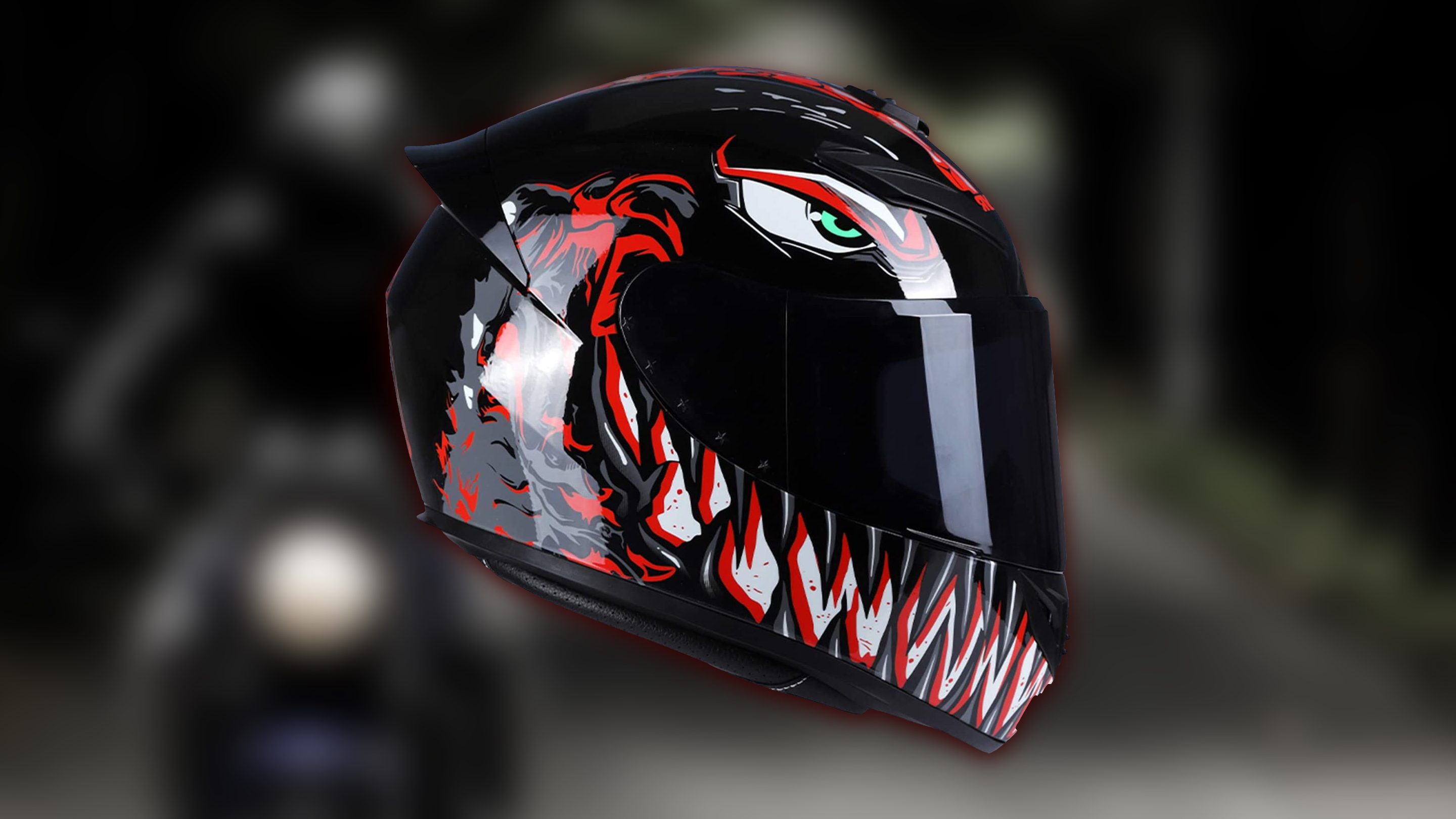 Este casco de moto integral un diseño inspirado en Venom y tan solo 57 en Amazon -- Motos -- Autobild.es