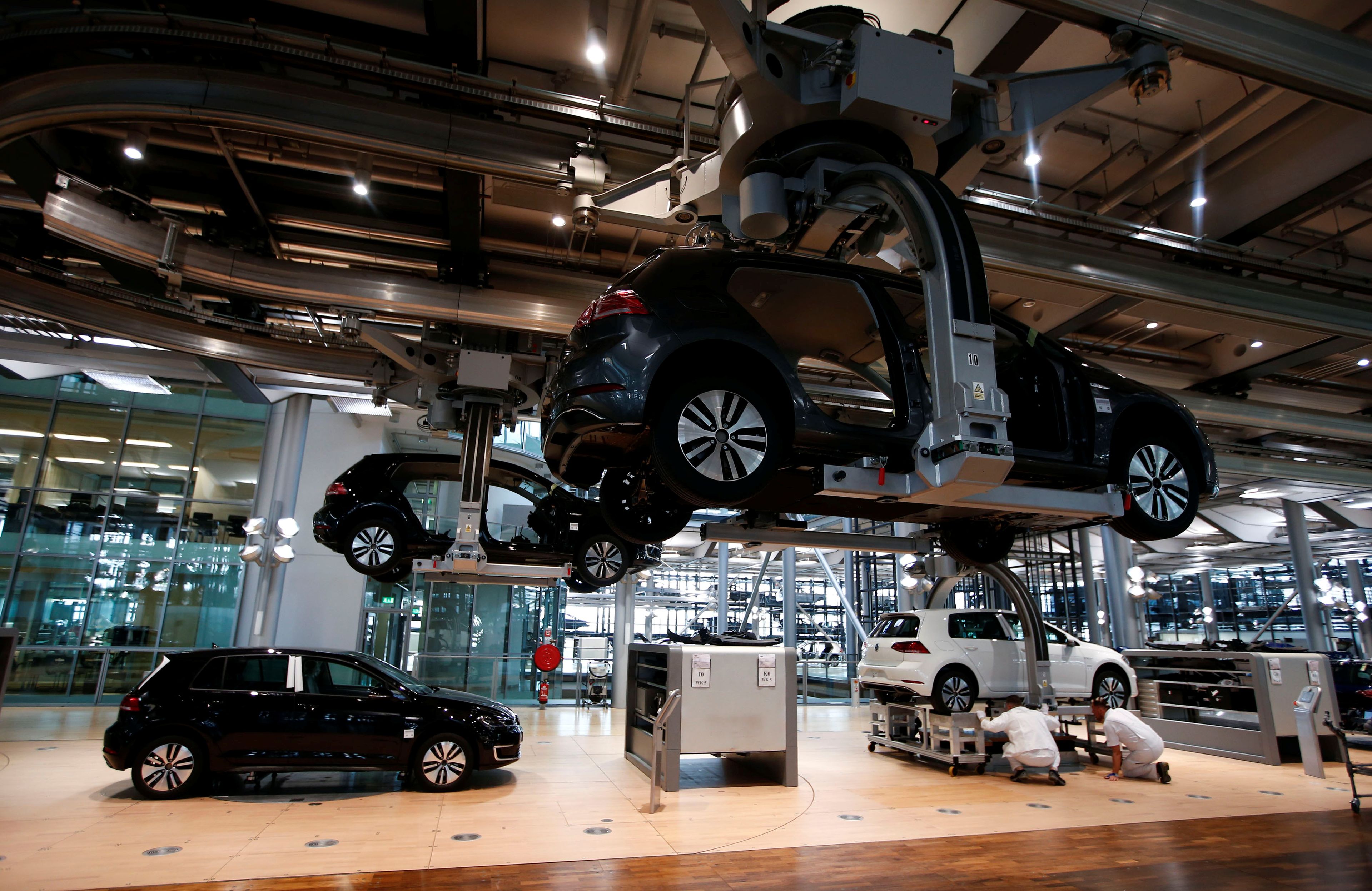 Fábrica de coches eléctricos de Volkswagen en Dresde (Alemania)