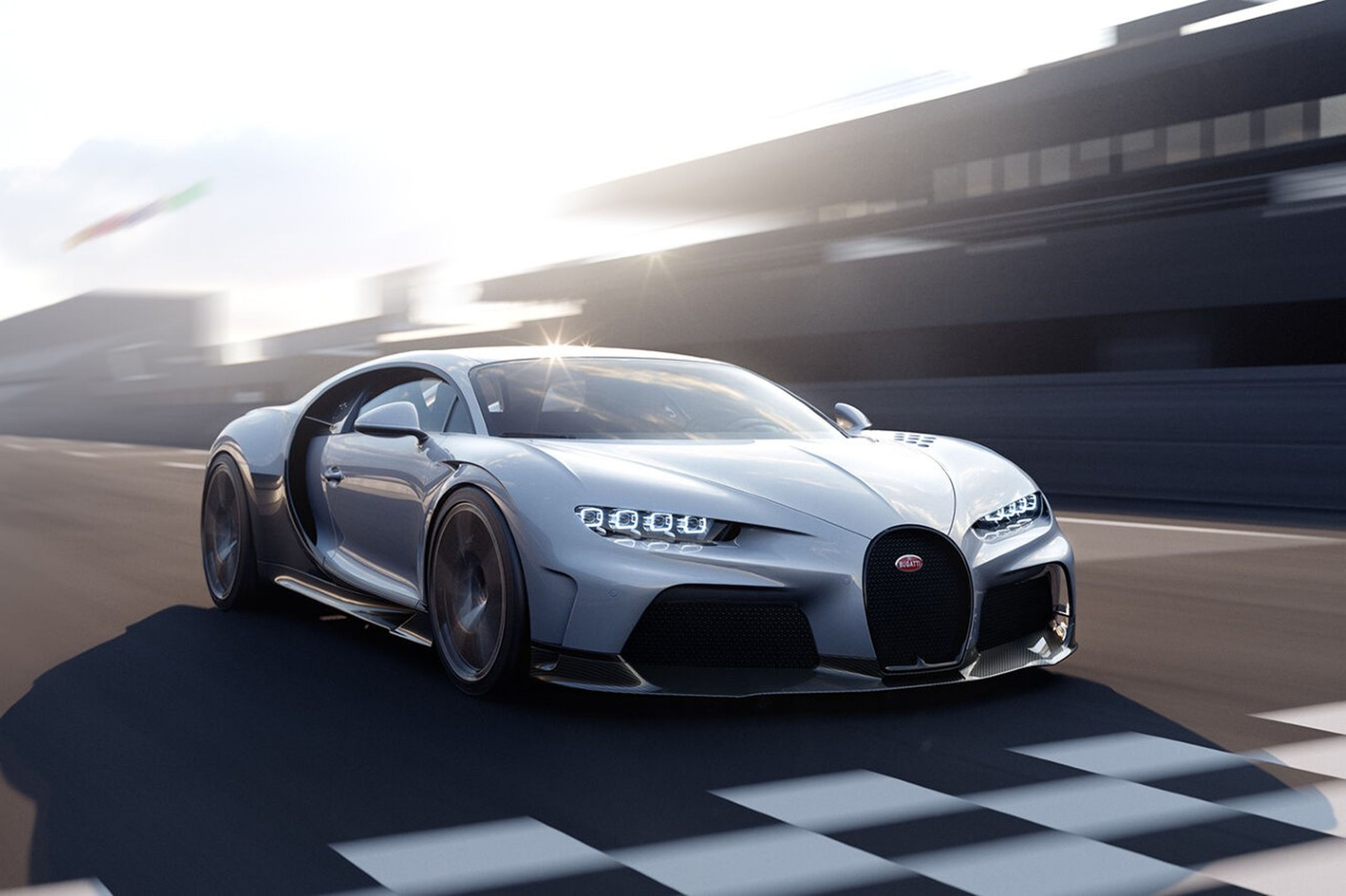 Bugatti Chiron Super Sport vista frontal en movimiento