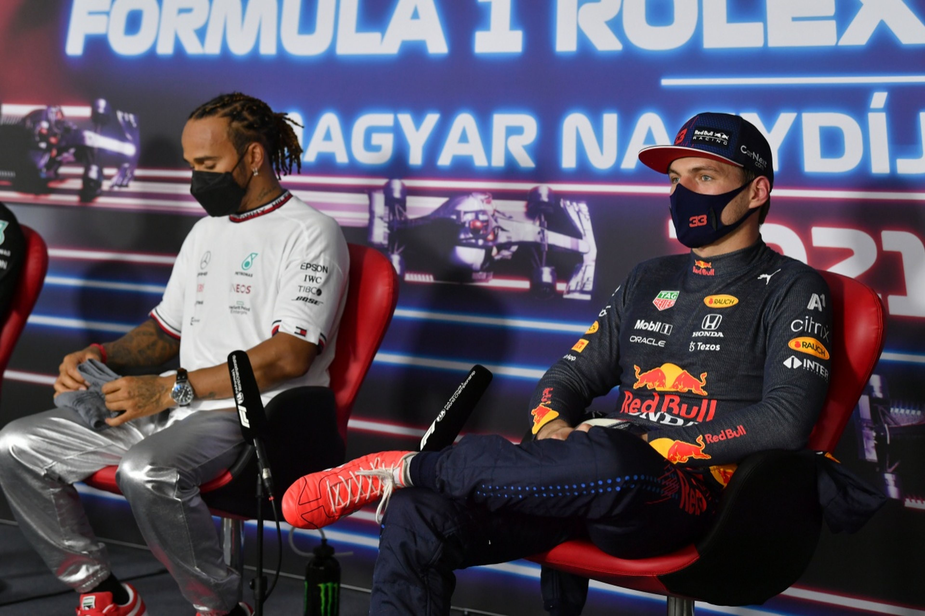 Hamilton y Verstappen prensa Hungría