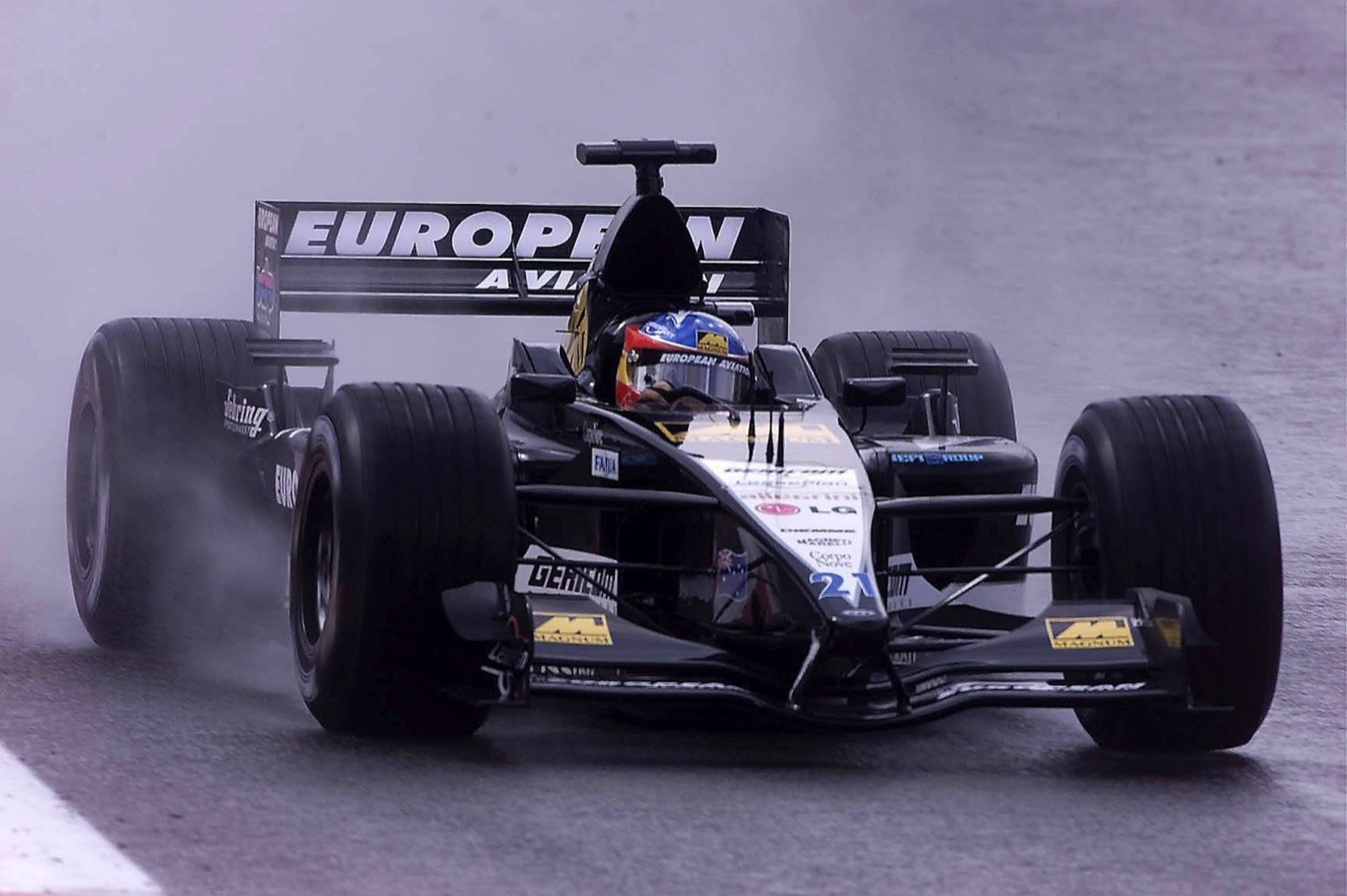 Alonso en el GP Bélgica 2001
