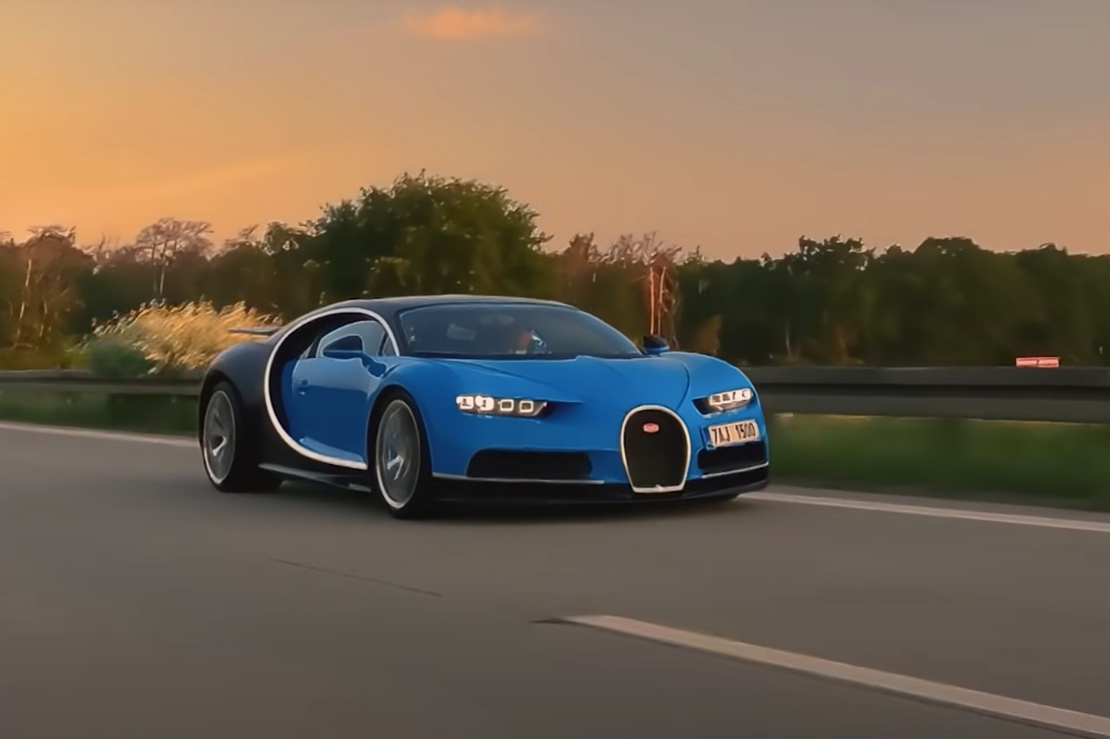 Bugatti Chiron 414 km/h Autobahn