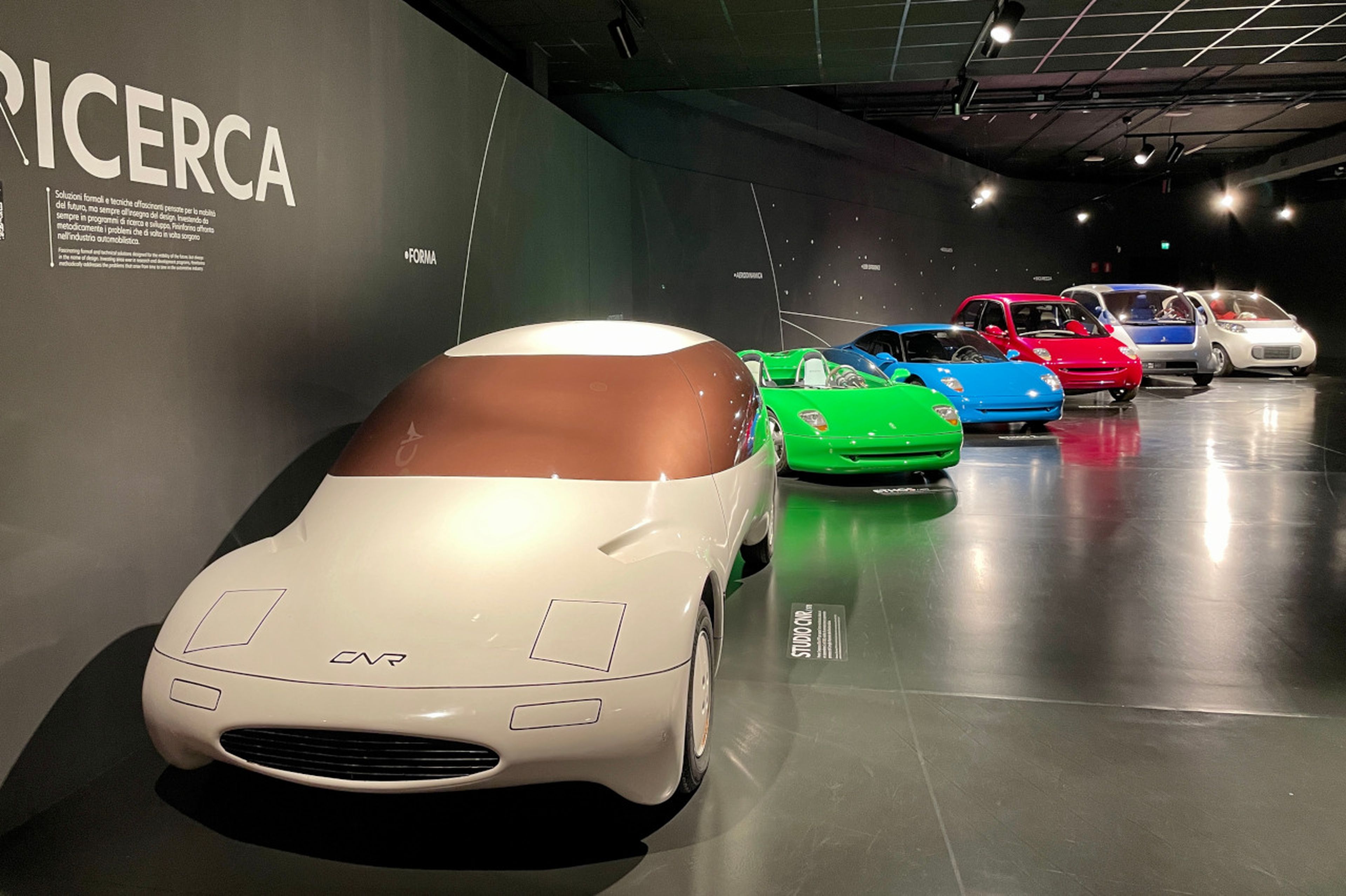 Sección dedicada a los prototipos en el Museo del Automóvil de Turín