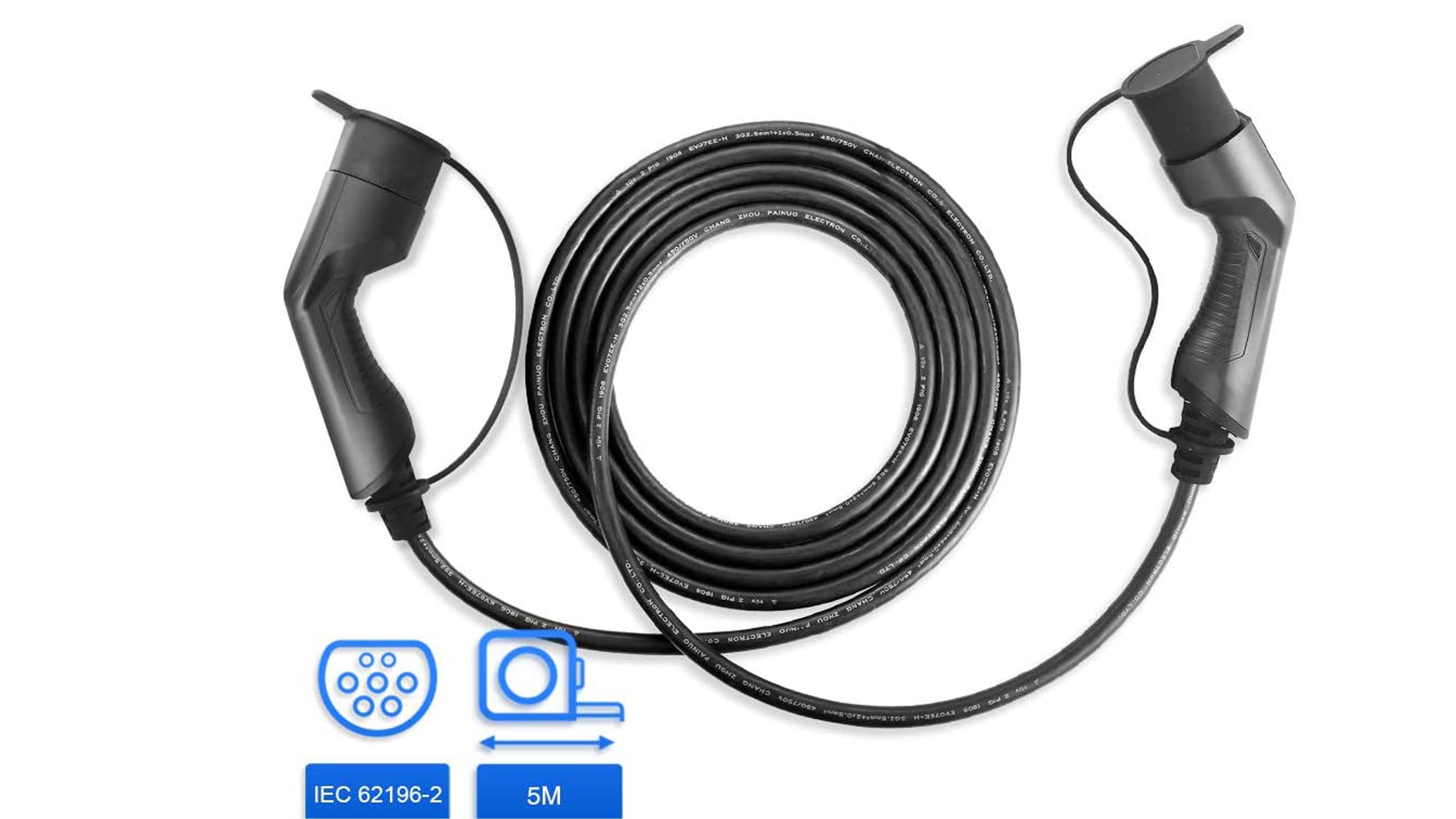 Cable de carga para coche eléctrico, híbrido enchufable - Cable