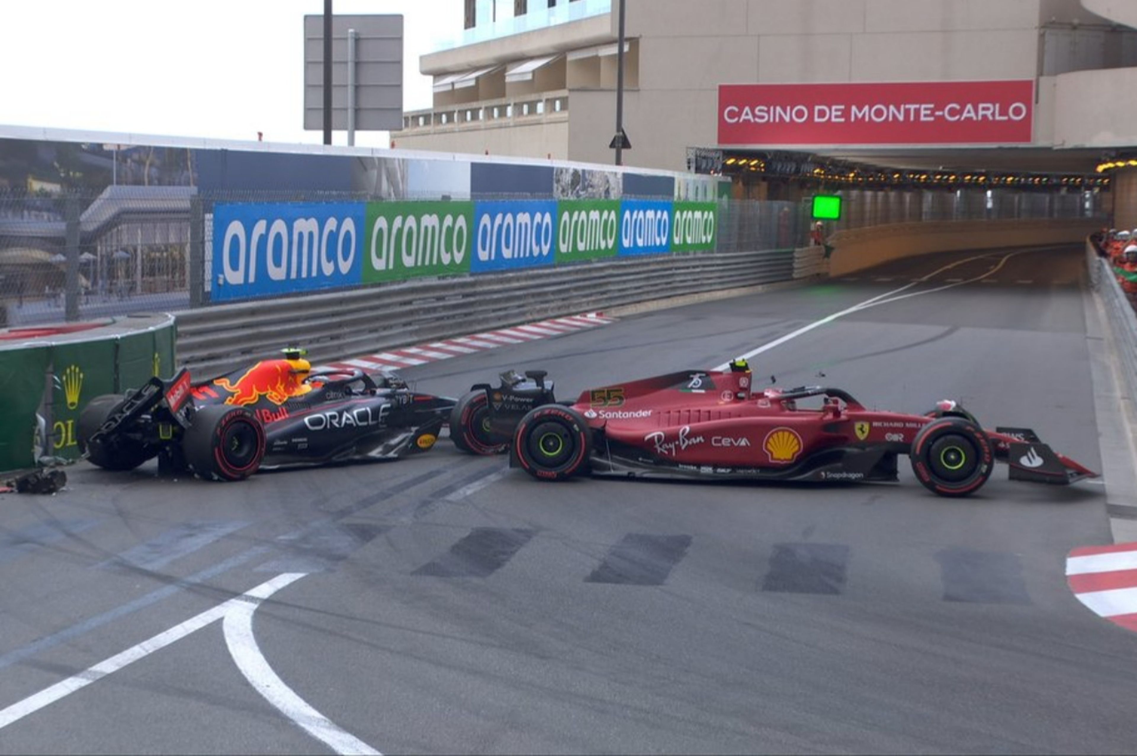 Accidente de Sainz y Perez en Monaco