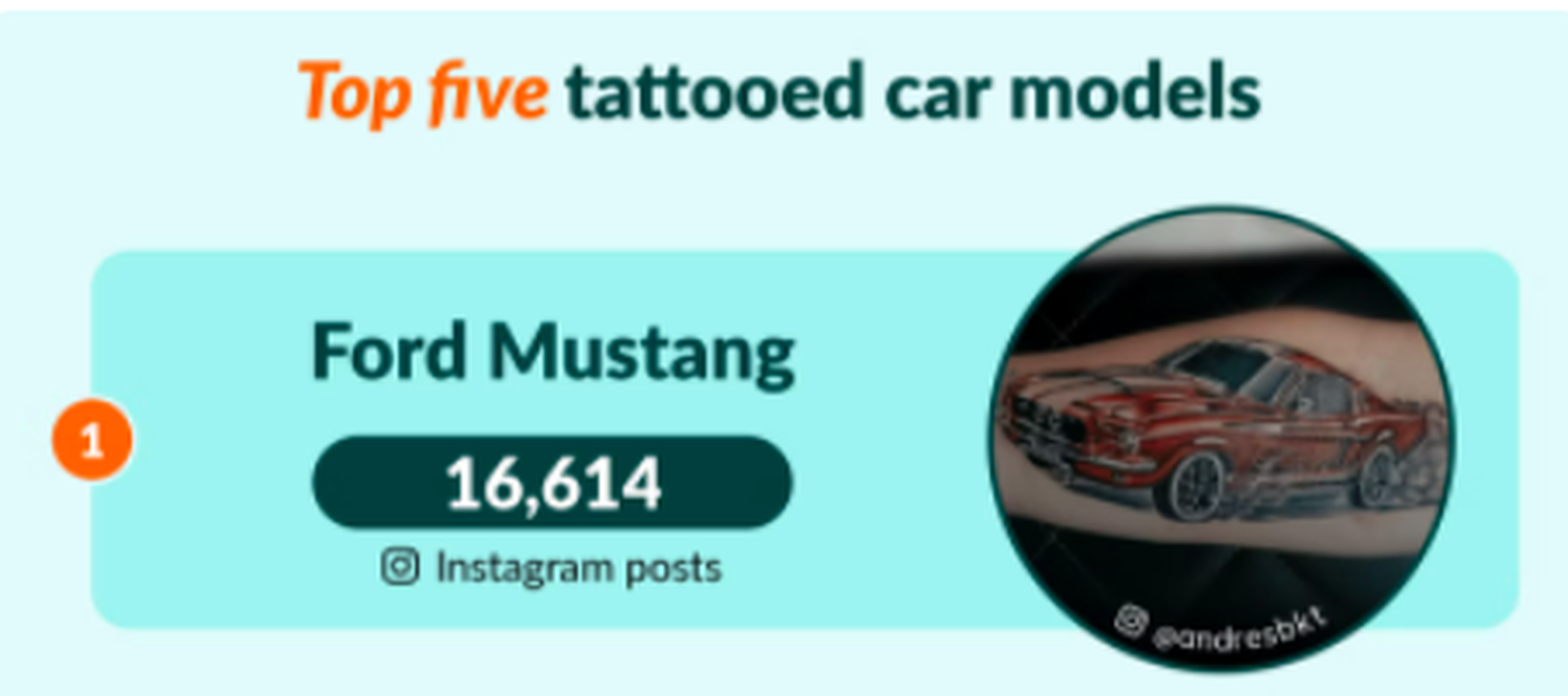 Ford Mustang tatuaje